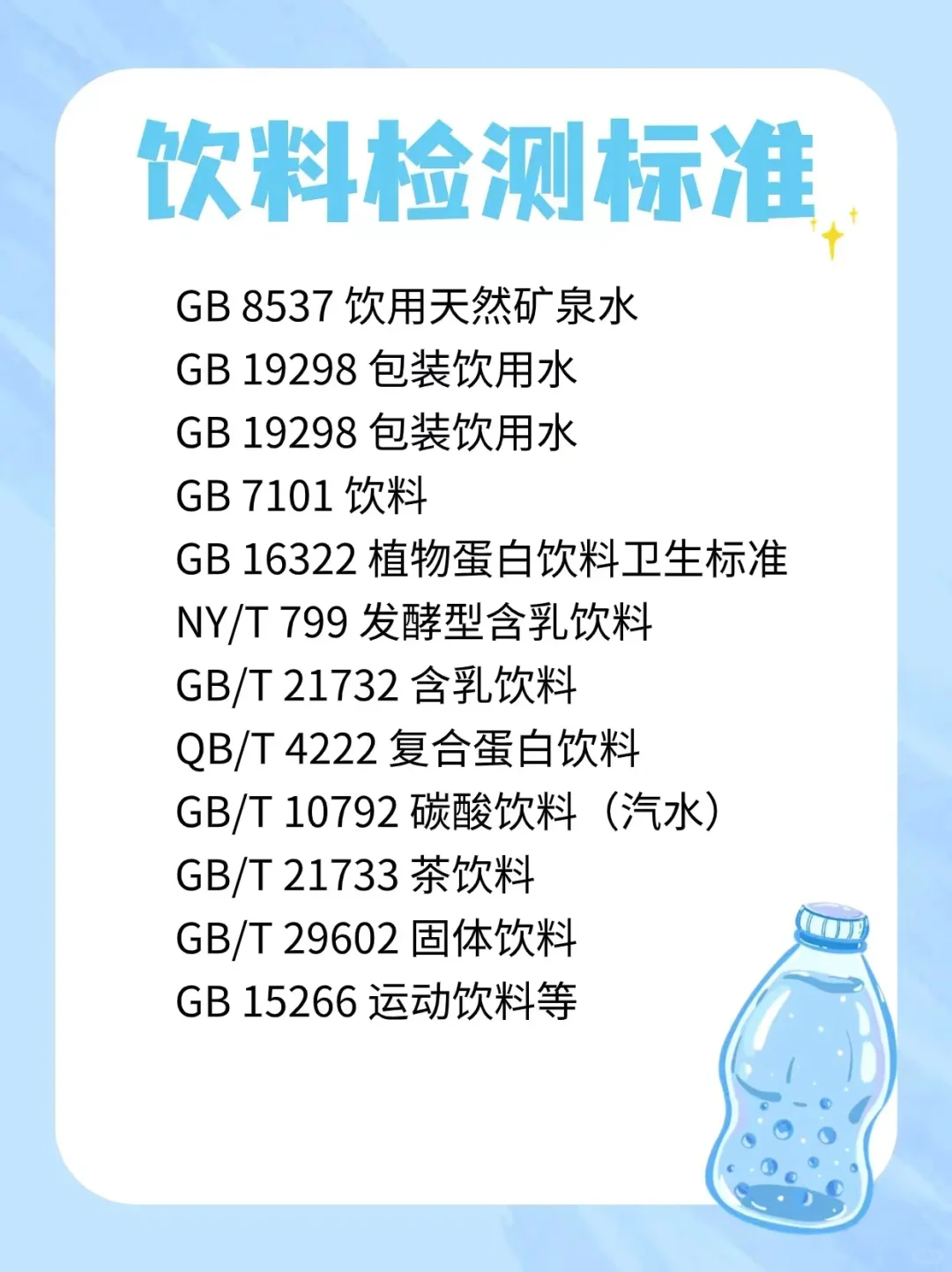饮料检测项目