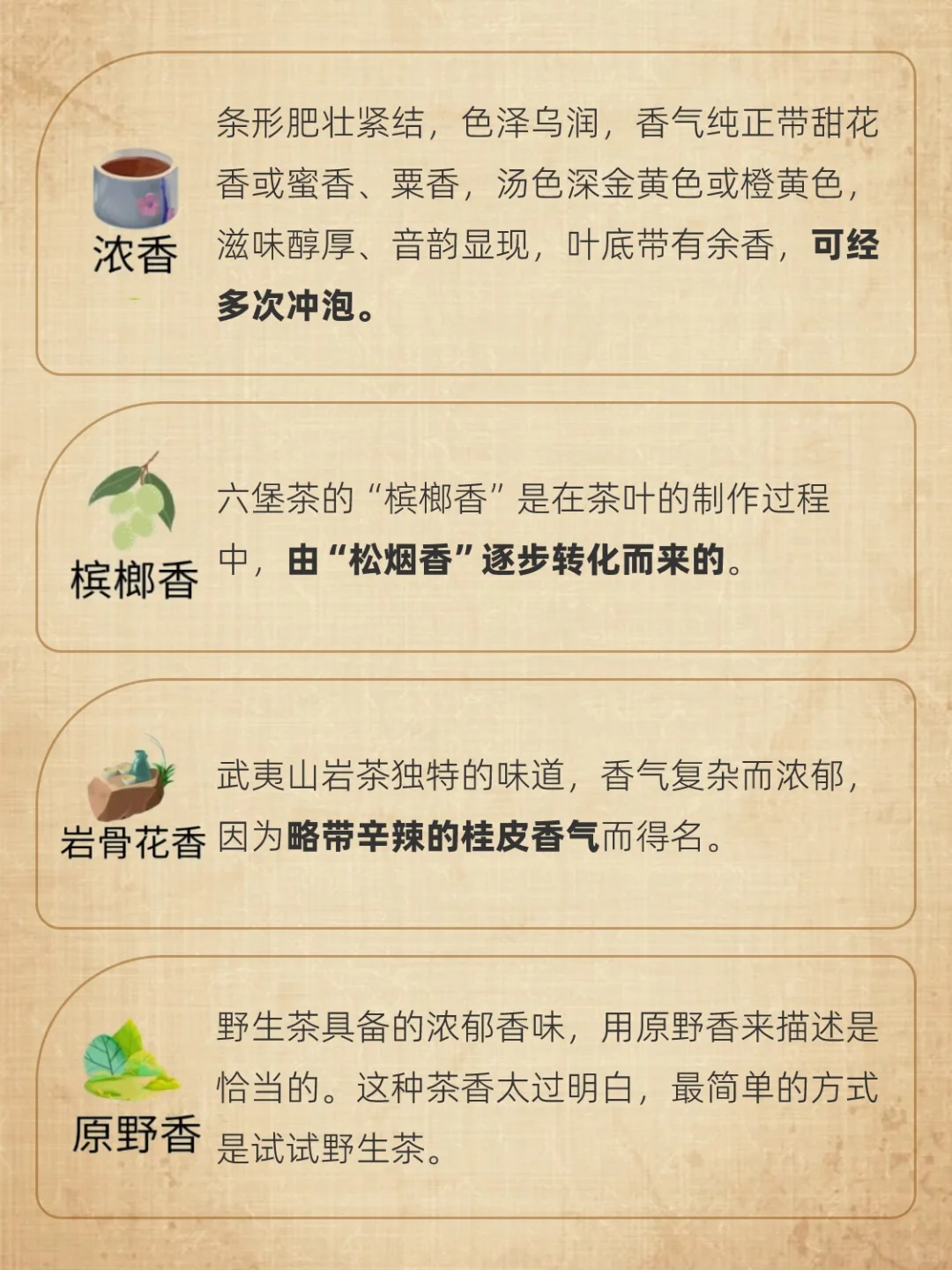 37种茶叶香气，收藏起来慢慢看哟❗❗❗