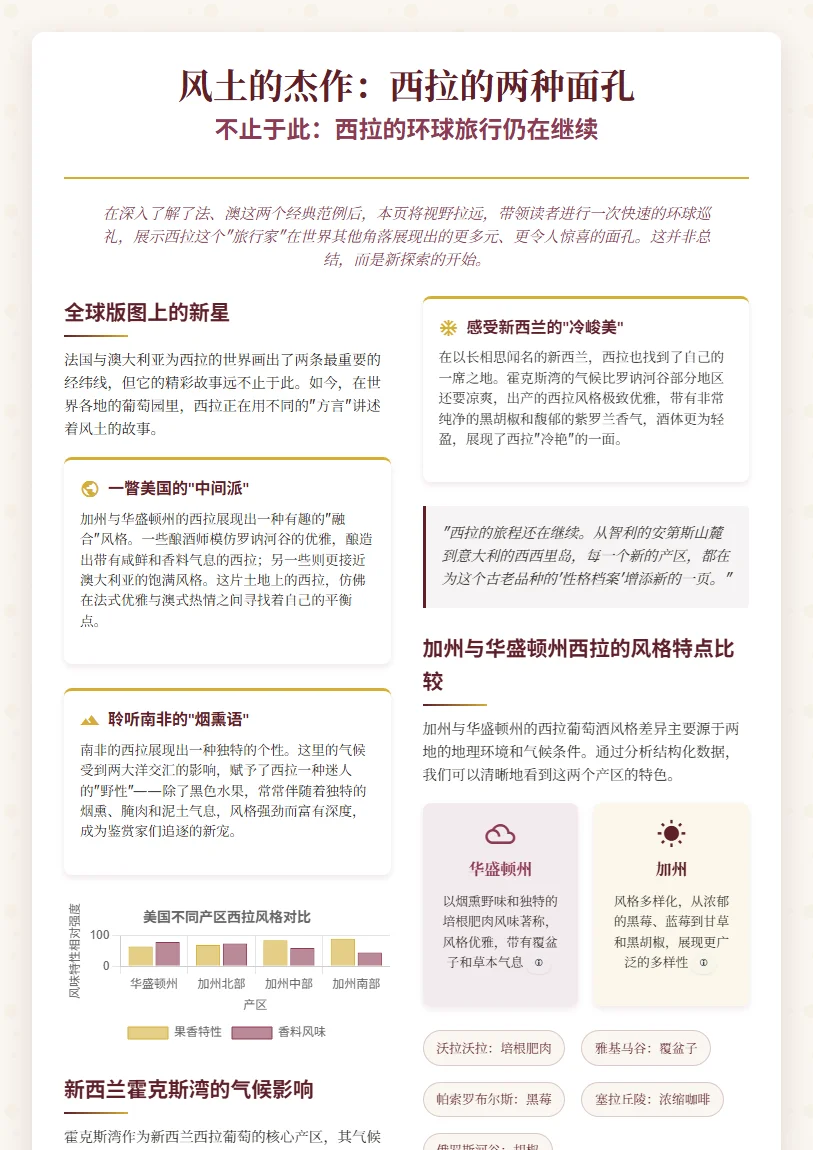 风土的杰作 - 西拉的两副面孔