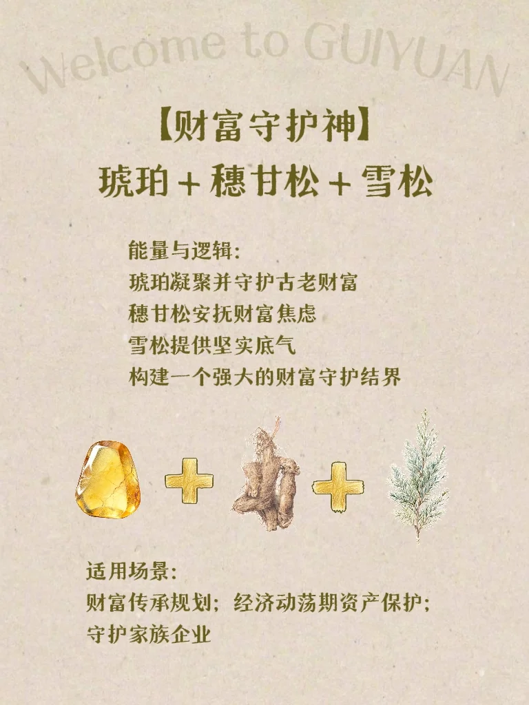 五行×香气｜财神爷偏爱的香气&组合（2）