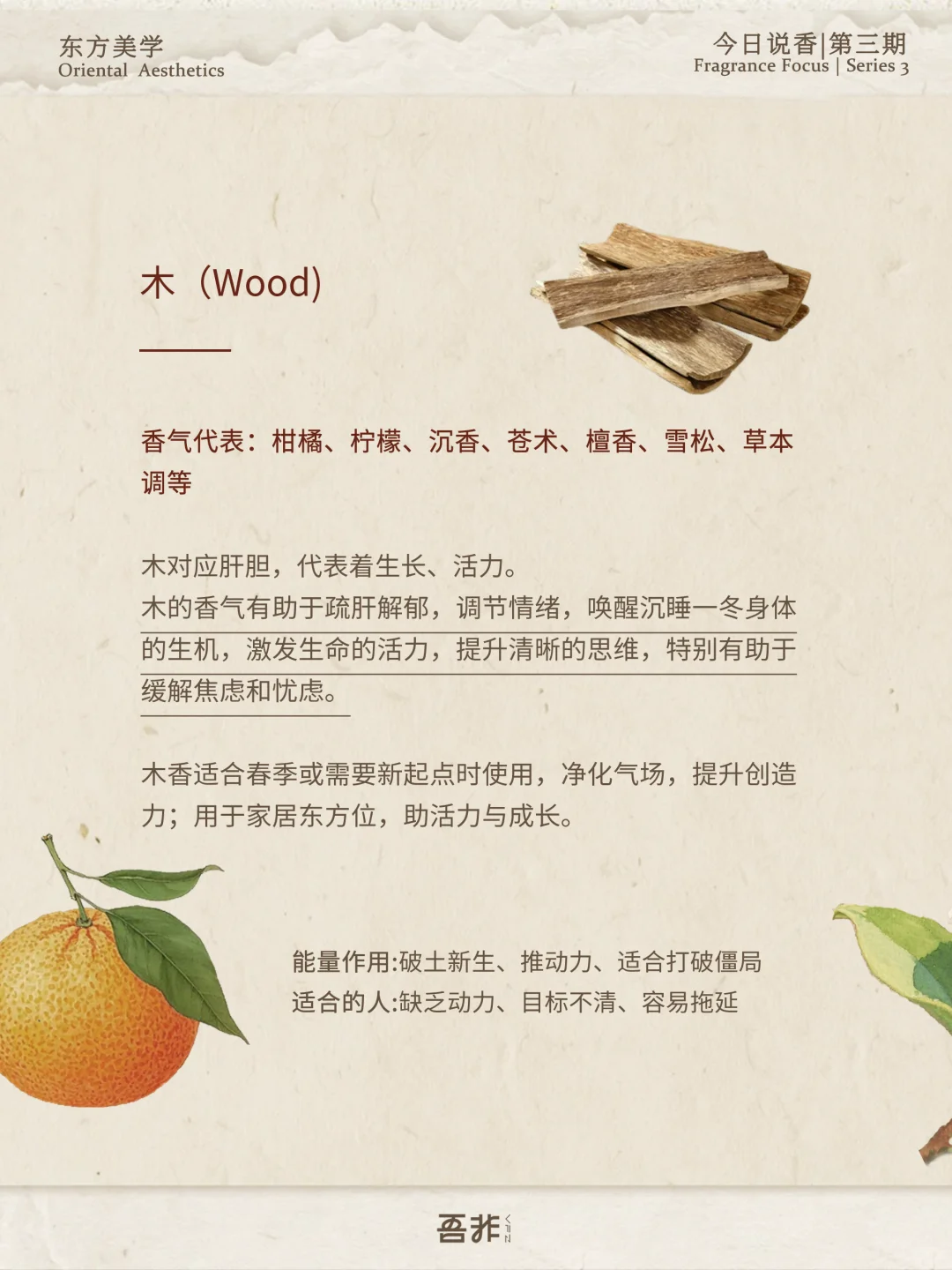 今日说香｜五行对应的植物香气～