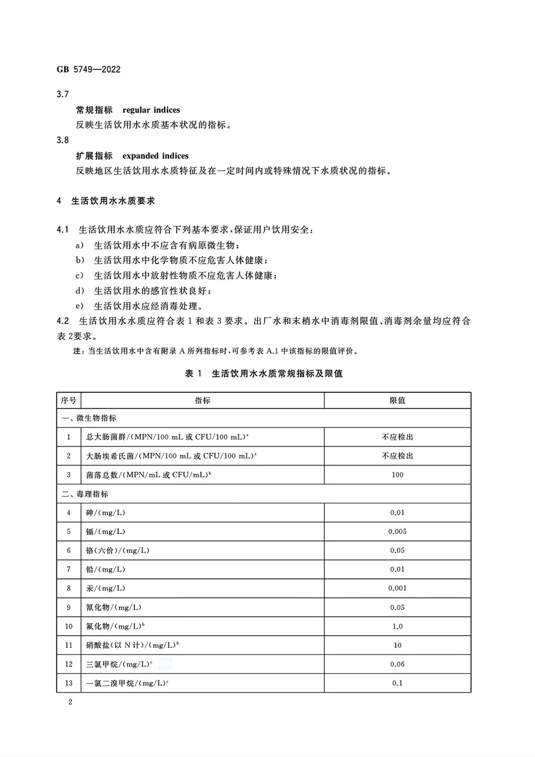 GB 5749-2022生活饮用水全项检测服务