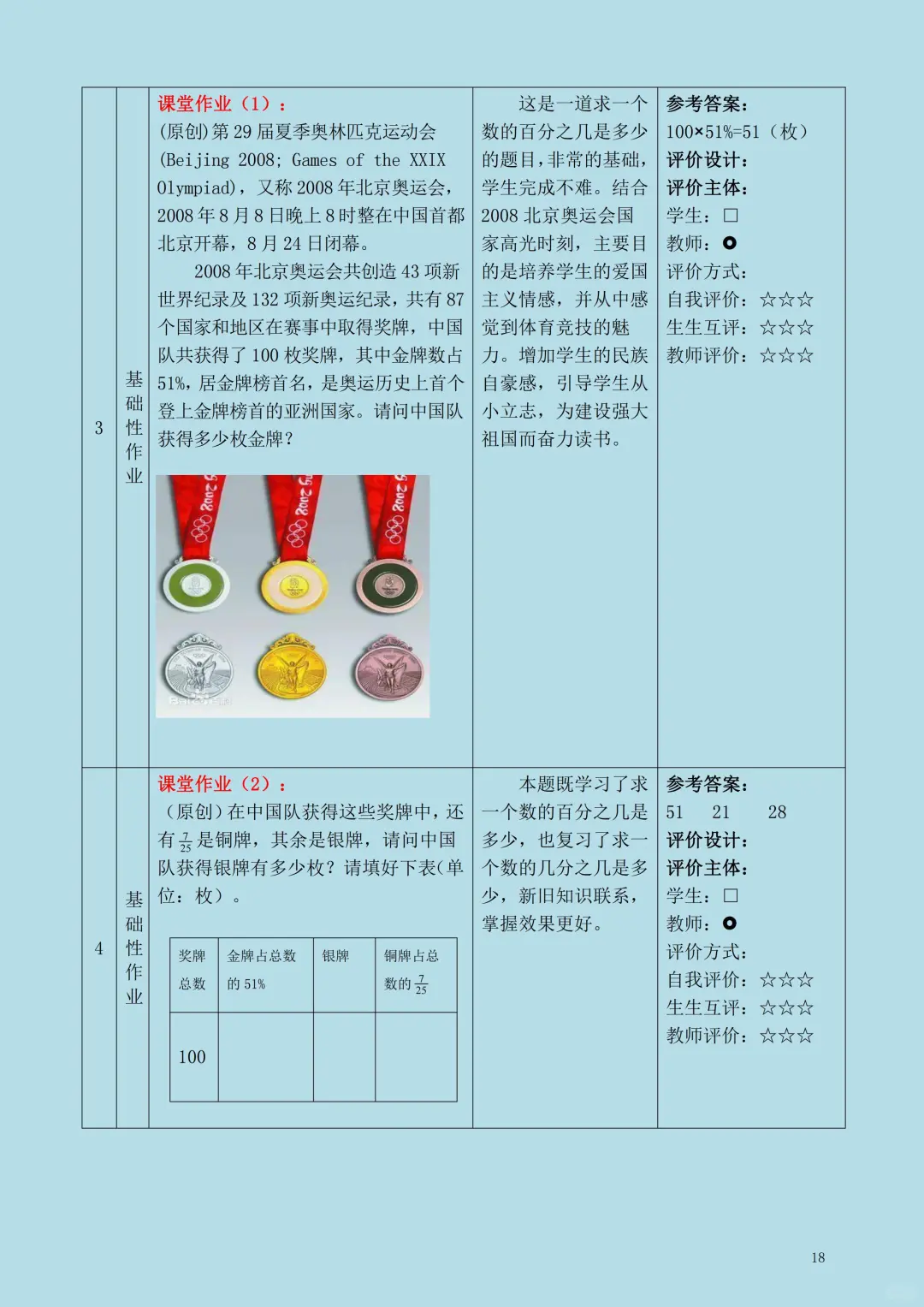 市一等奖?数学六上《百分数》作业设计