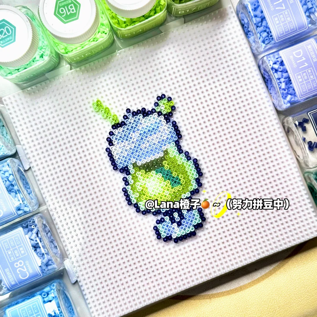 ?拼豆日志?|No4️⃣4️⃣?雪顶气泡水-附图纸