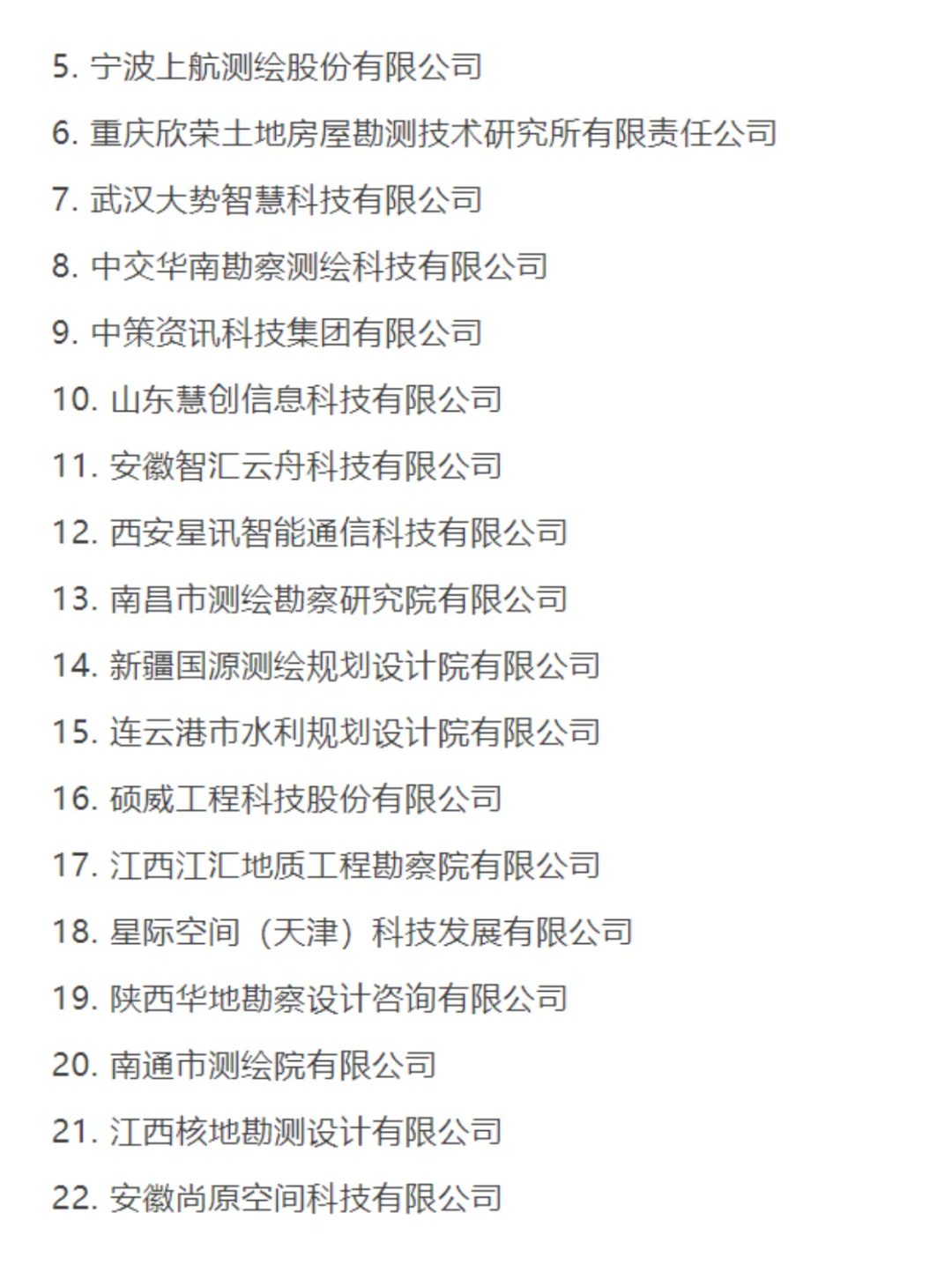 25年地信产业百强企业、具活力中小企业榜单