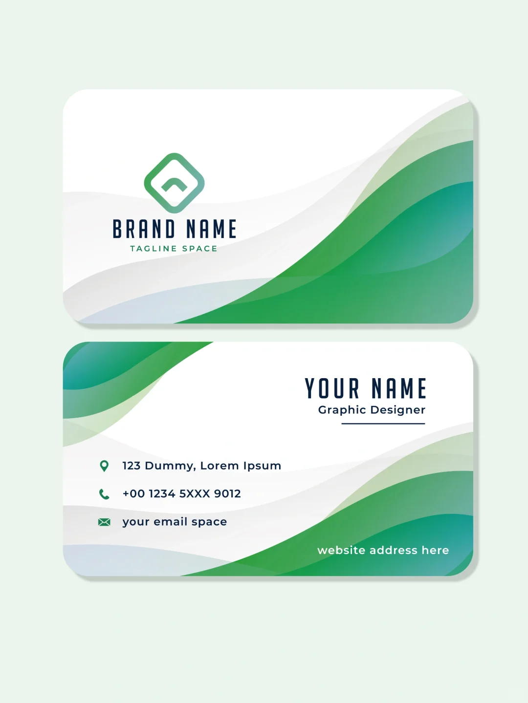 《名片设计》之绿色商务名片设计