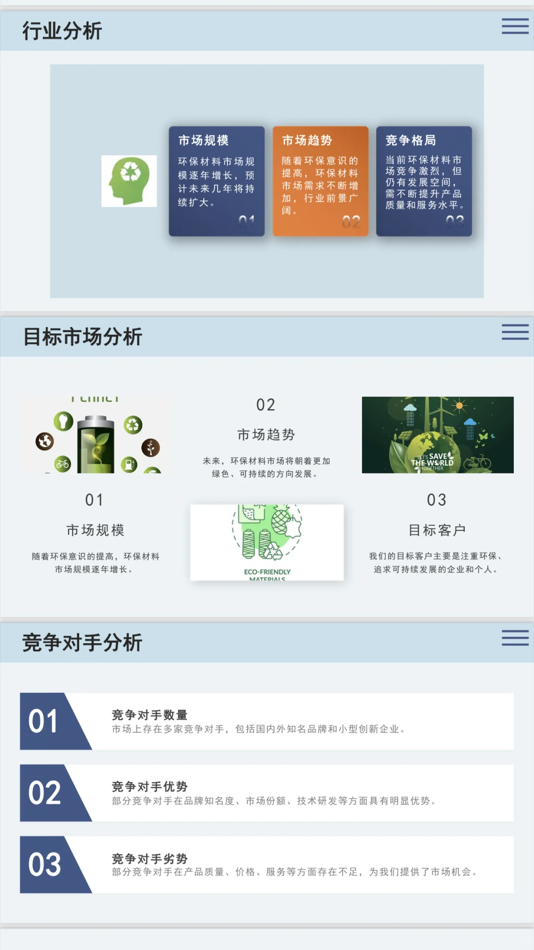 环保材料公司商业计划书word+PPT