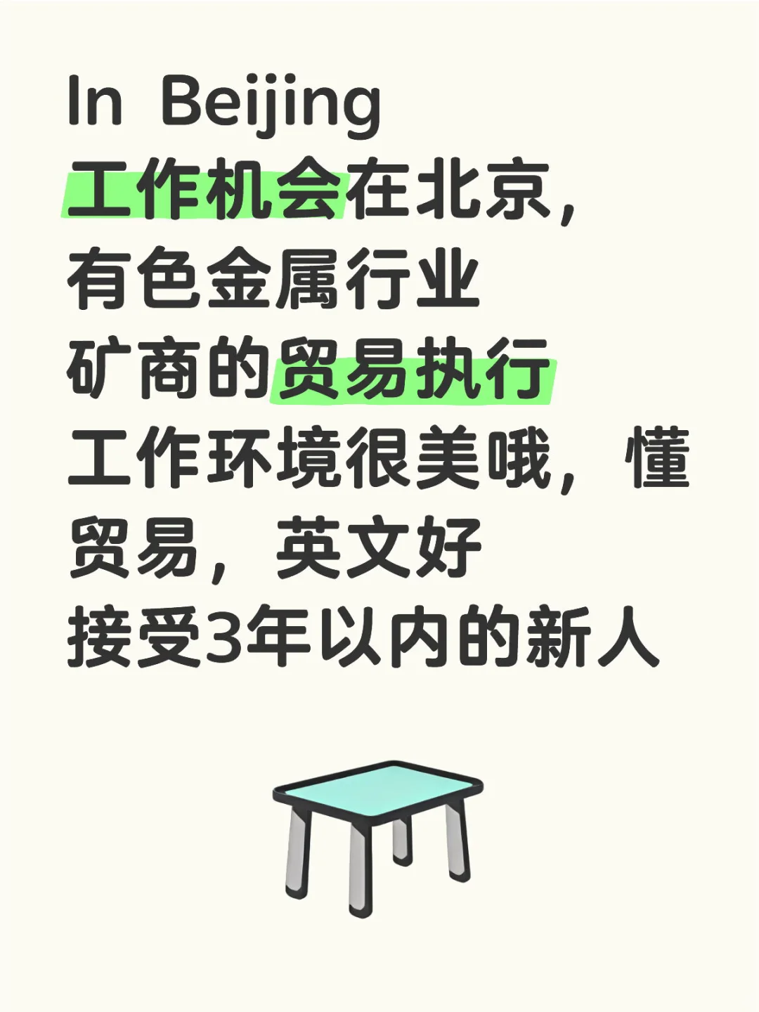 贸易行业的工作机会 公司小而美 （已招到）