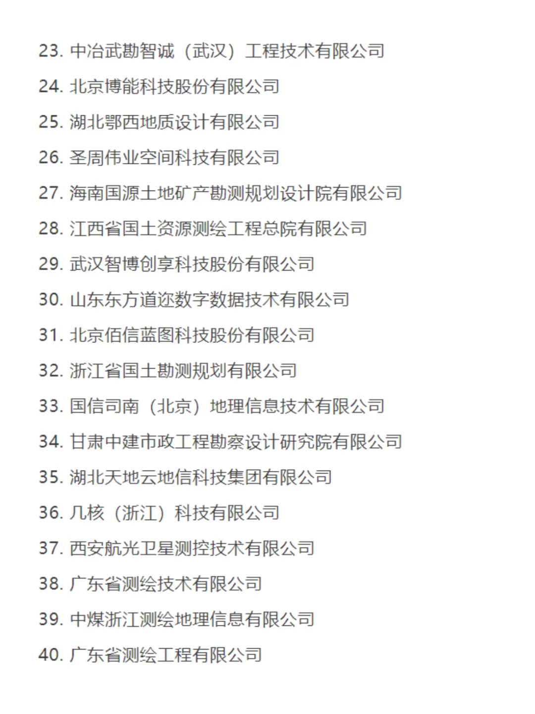 25年地信产业百强企业、具活力中小企业榜单