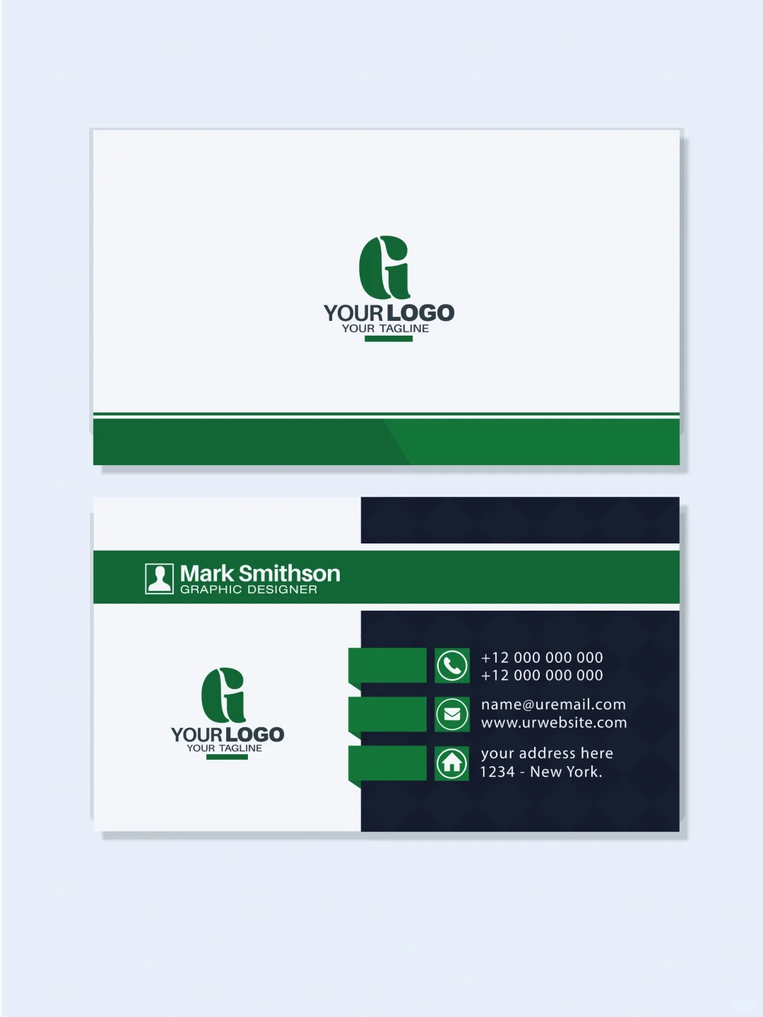 《名片设计》之绿色商务名片设计