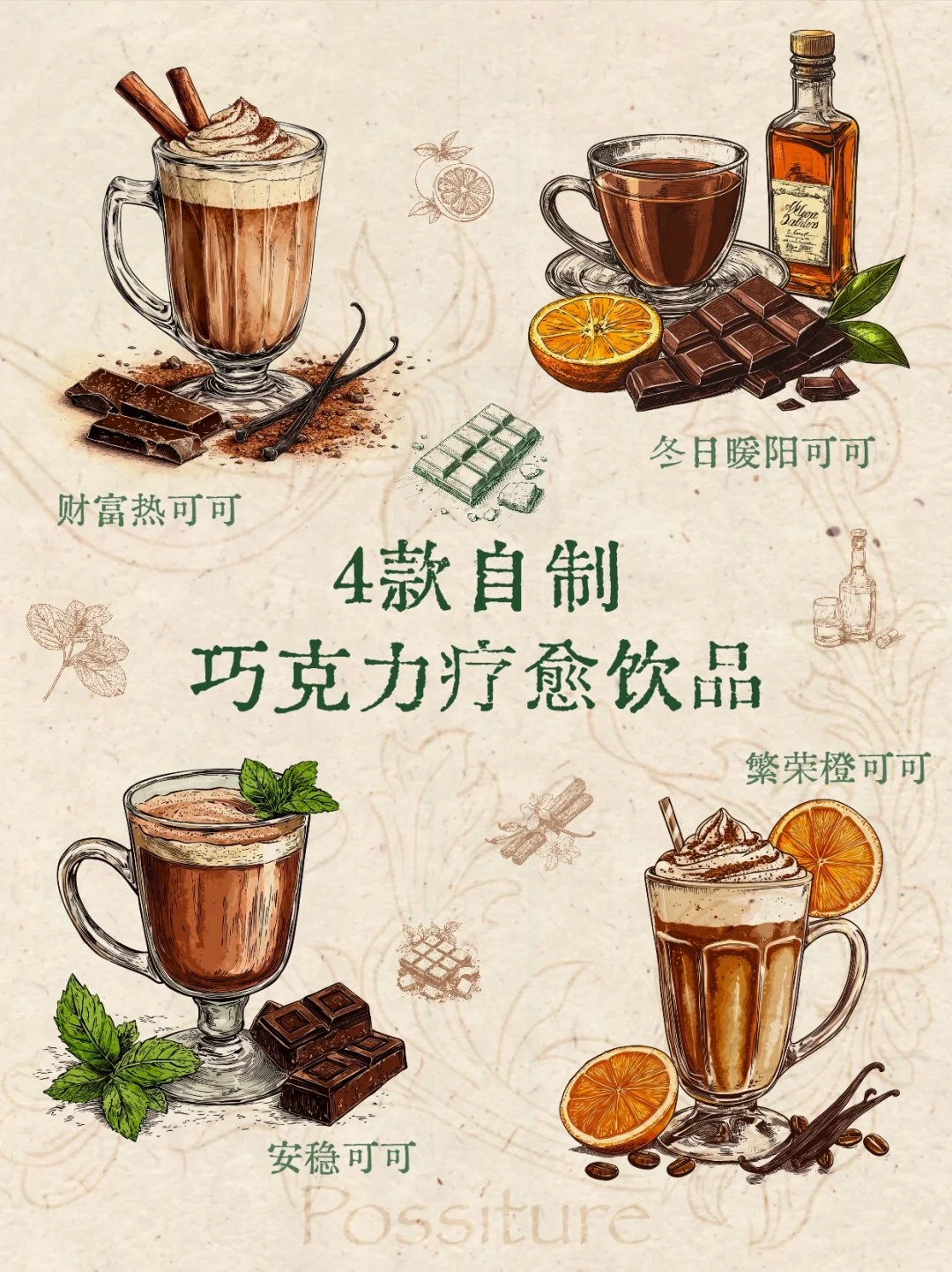 ?疗愈食谱丨4款疗愈可可饮?