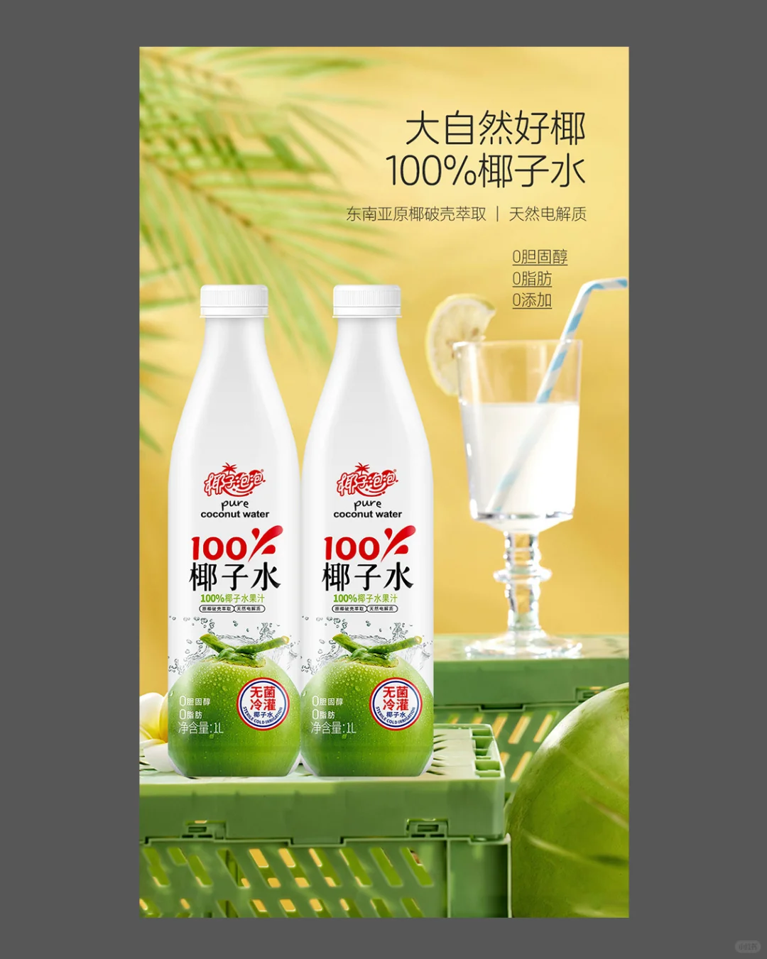 椰汁水海报设计鉴赏