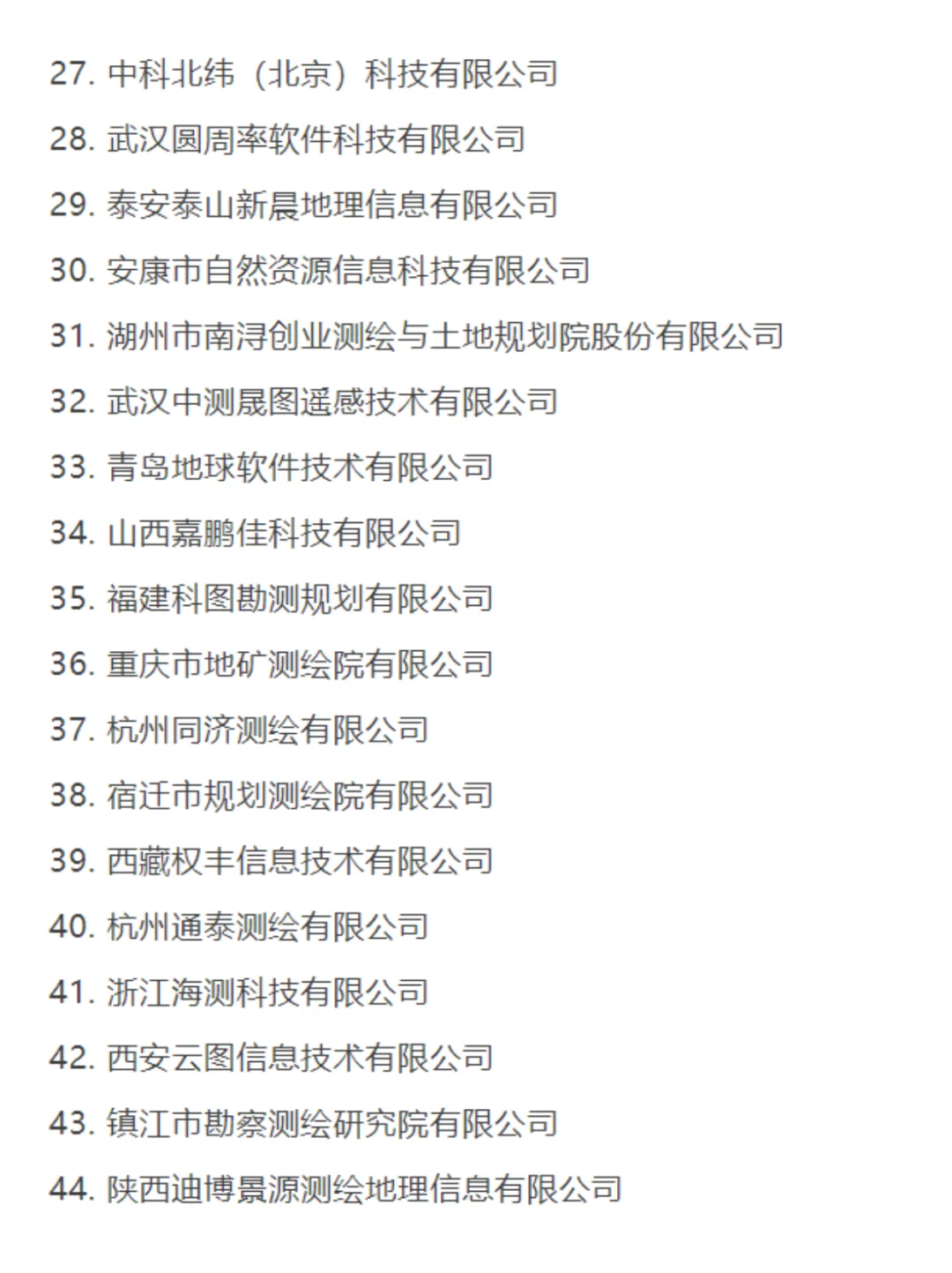 25年地信产业百强企业、具活力中小企业榜单
