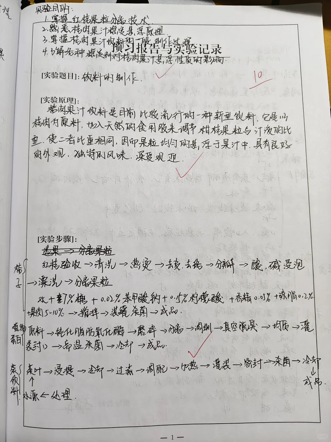 饮料的制作（茶饮料）