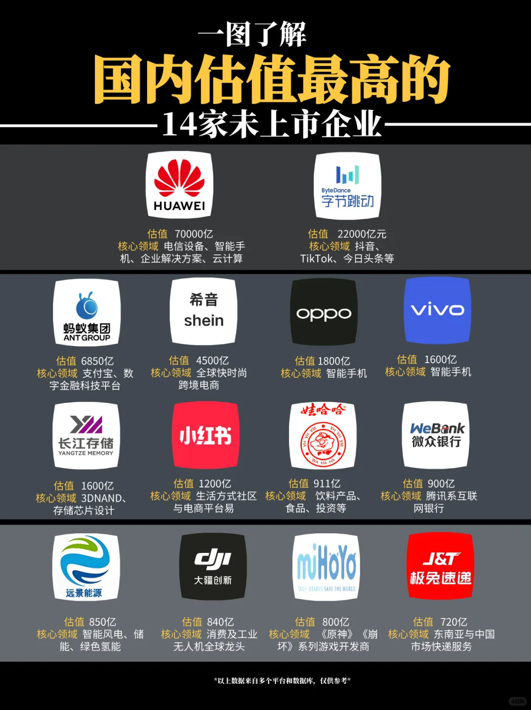 国内估值巨大的非上市公司