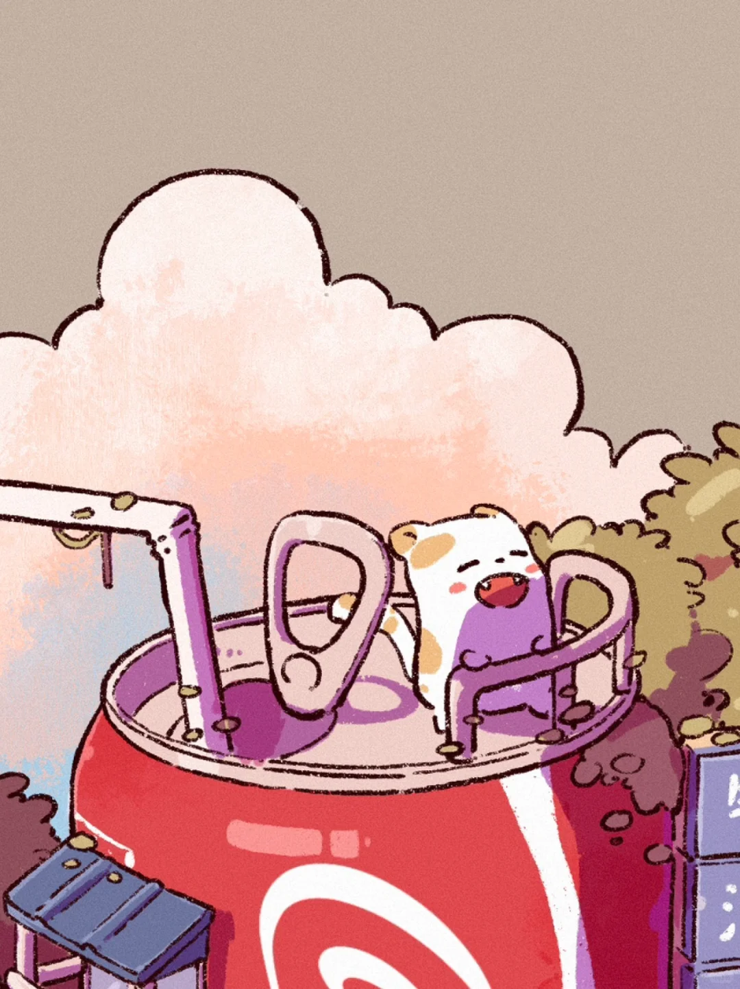 ［原创插画］夏天真的离不开碳酸饮料