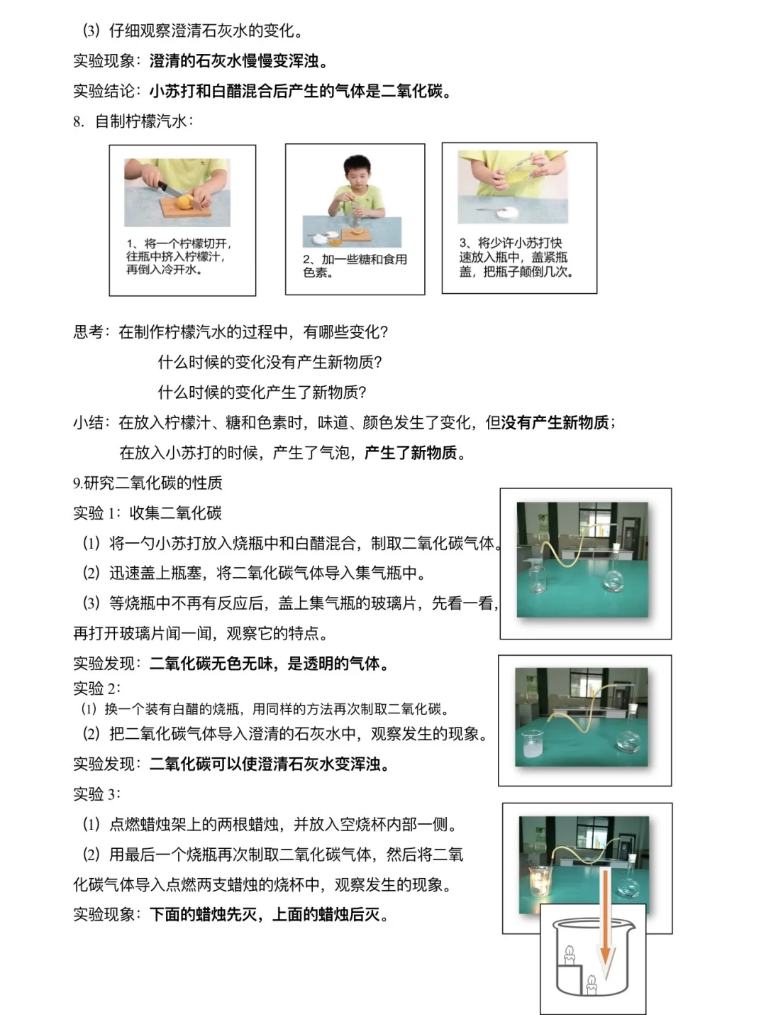 苏教版｜六上科学知识点总结（含实验复习）