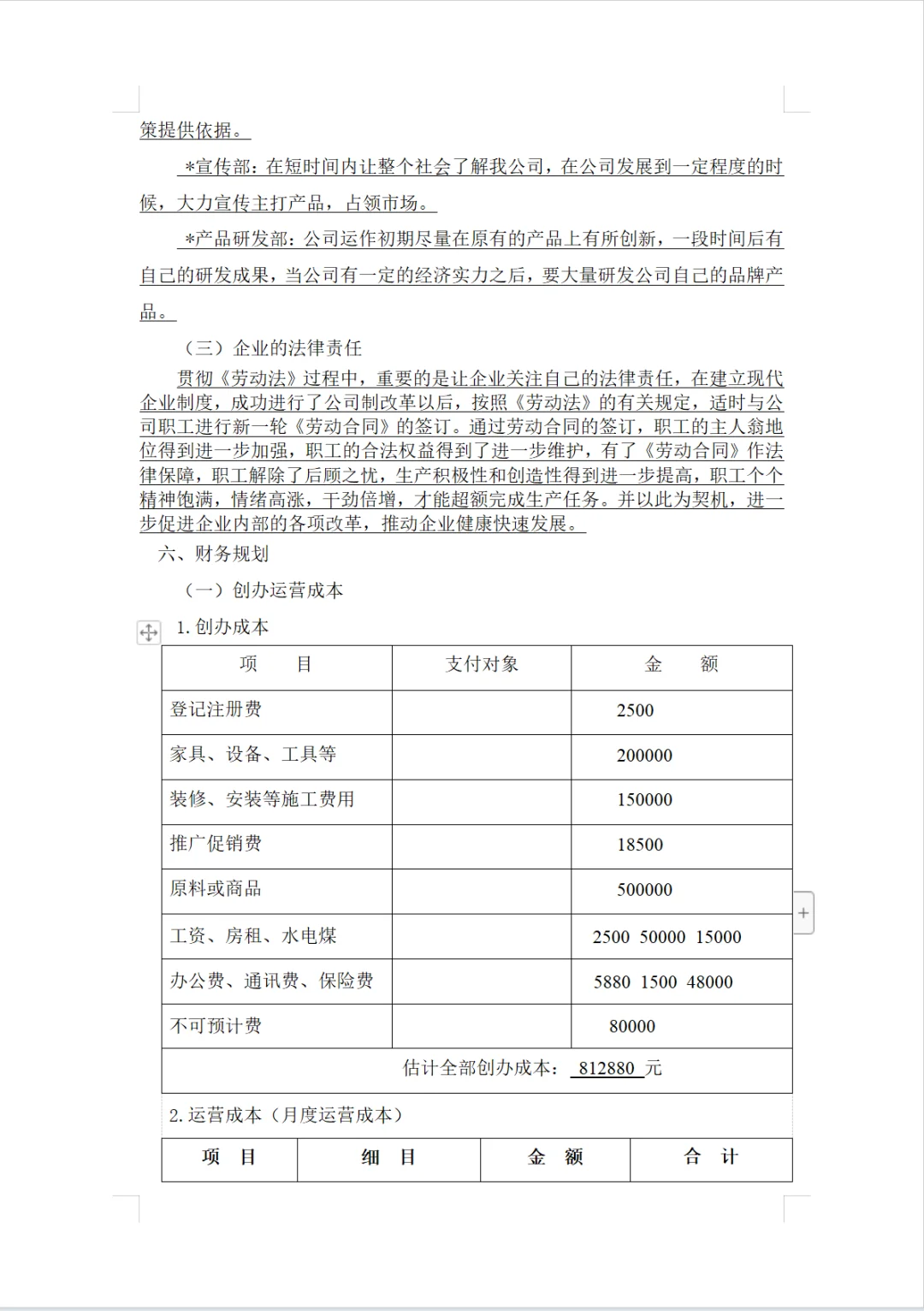 环保材料公司商业计划书word+PPT
