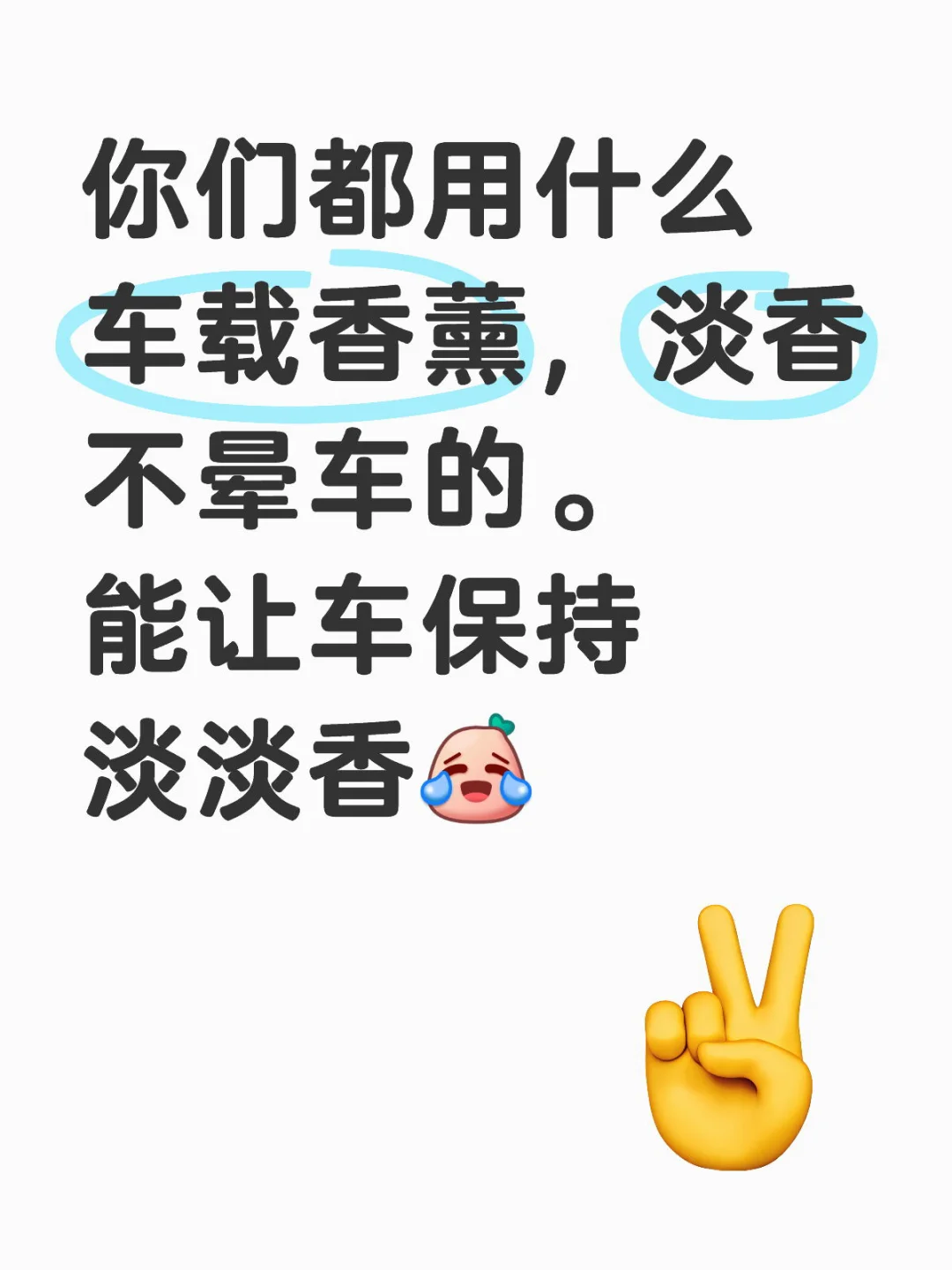 啊啊啊~求一个淡香不晕车的车载香薰