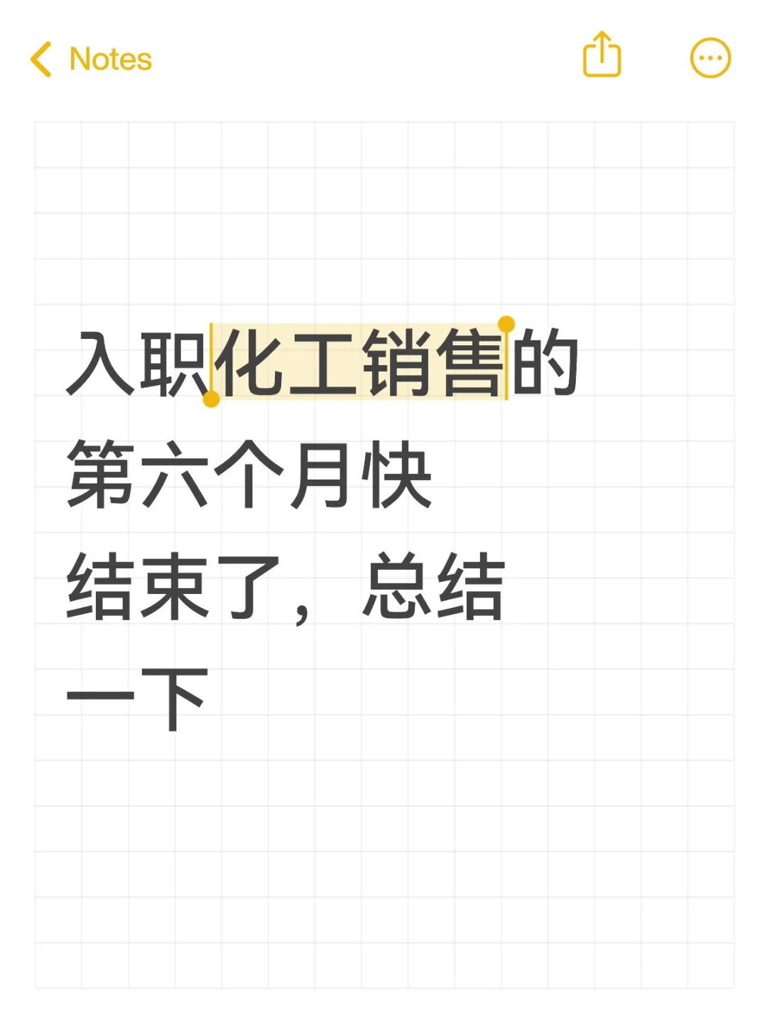 入职化工销售的第六个月总结