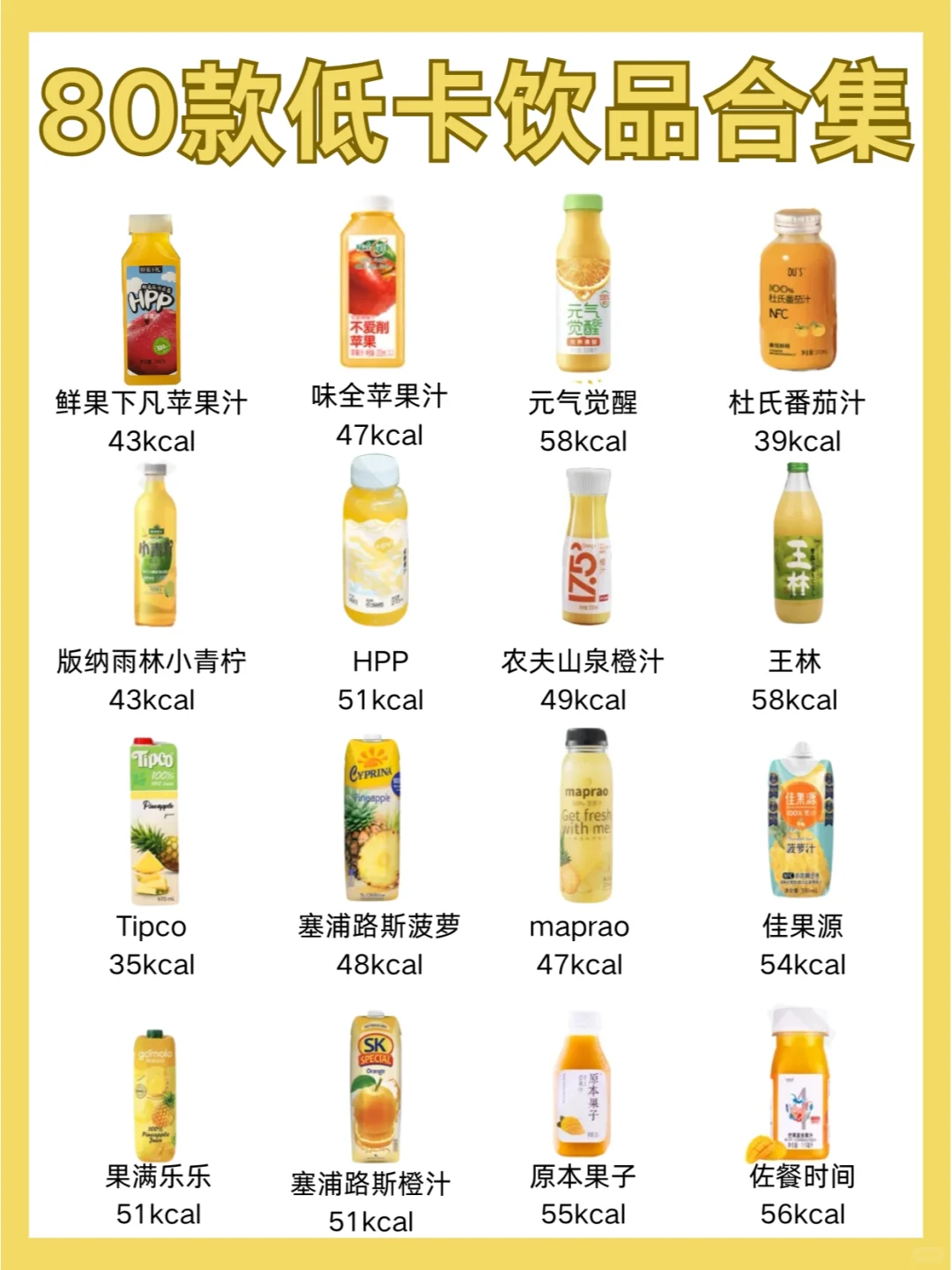 80款低卡果蔬饮品合集?