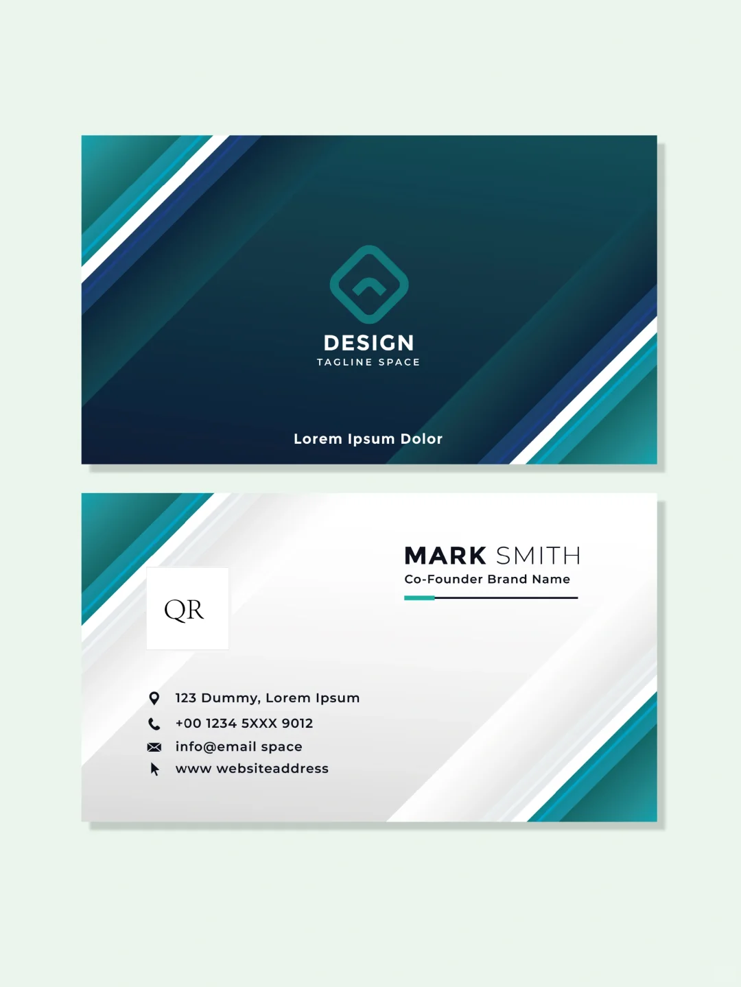 《名片设计》之绿色商务名片设计