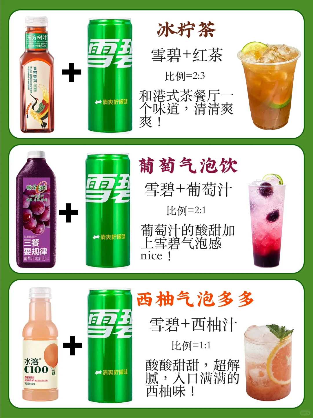 便利店饮品万能自制公式❗️超详细?