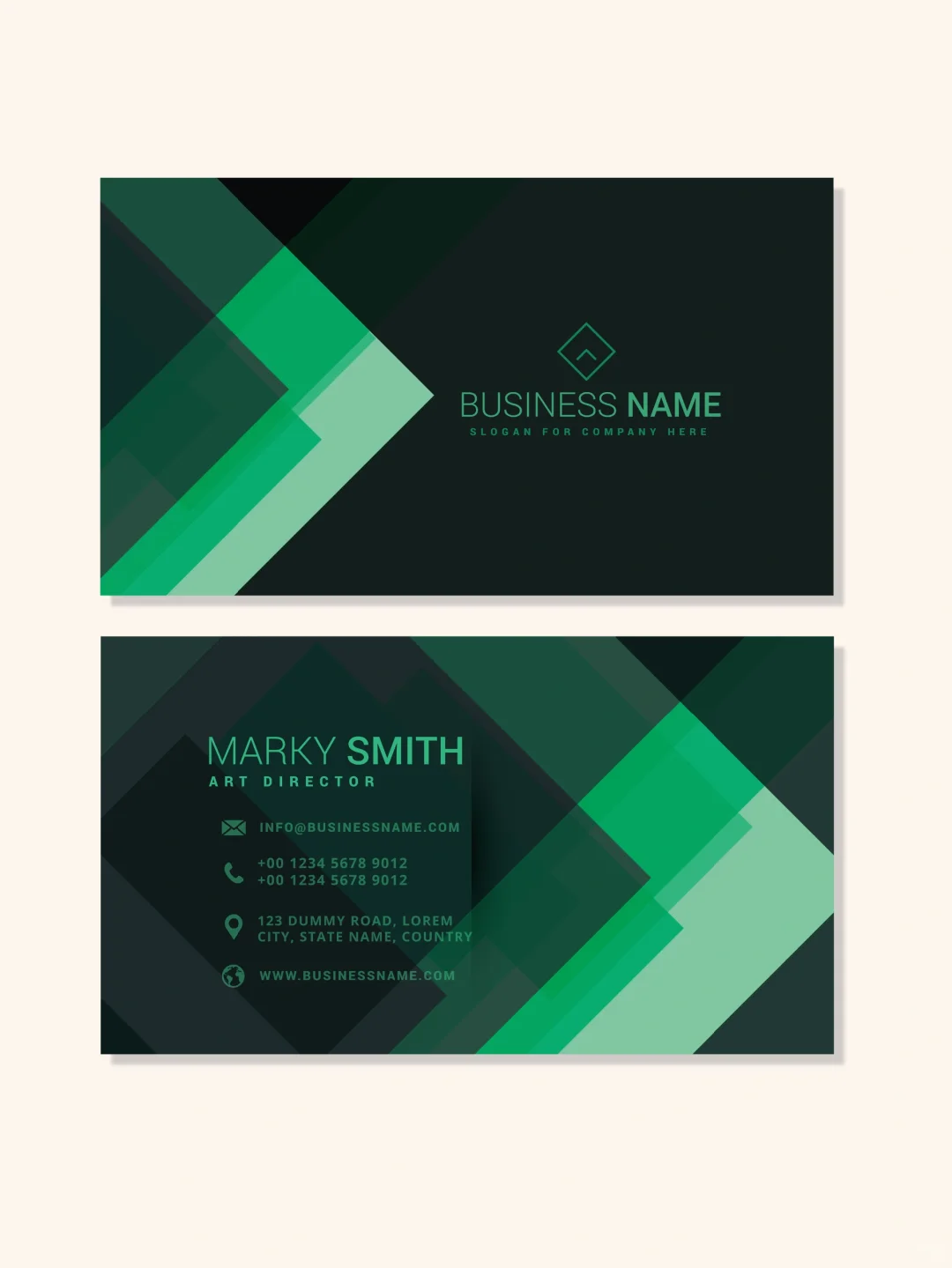 《名片设计》之绿色商务名片设计