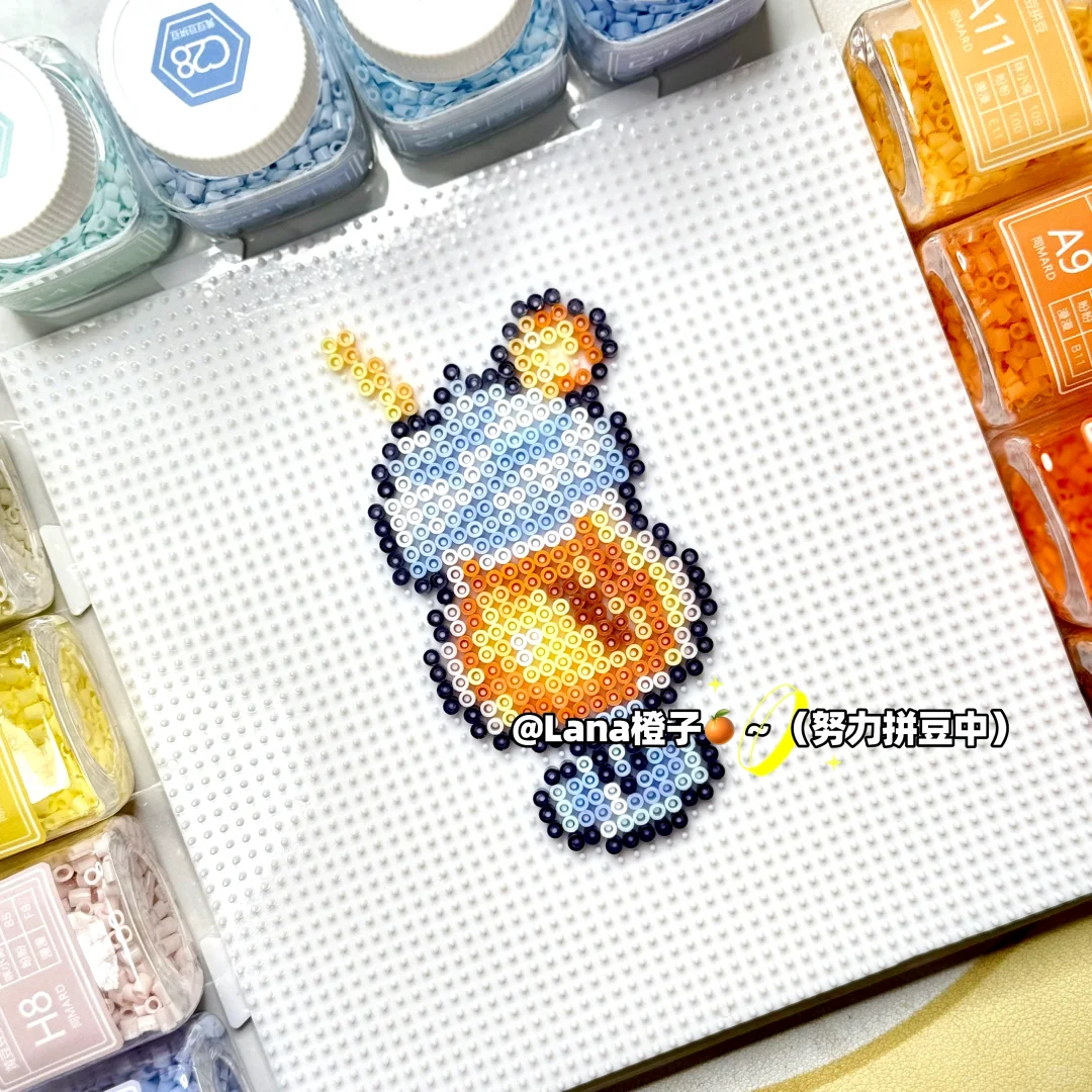 ?拼豆日志?|No4️⃣4️⃣?雪顶气泡水-附图纸