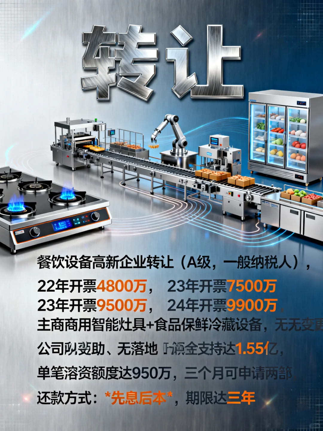 餐饮设备高新科技公司转让✅✅✅✅