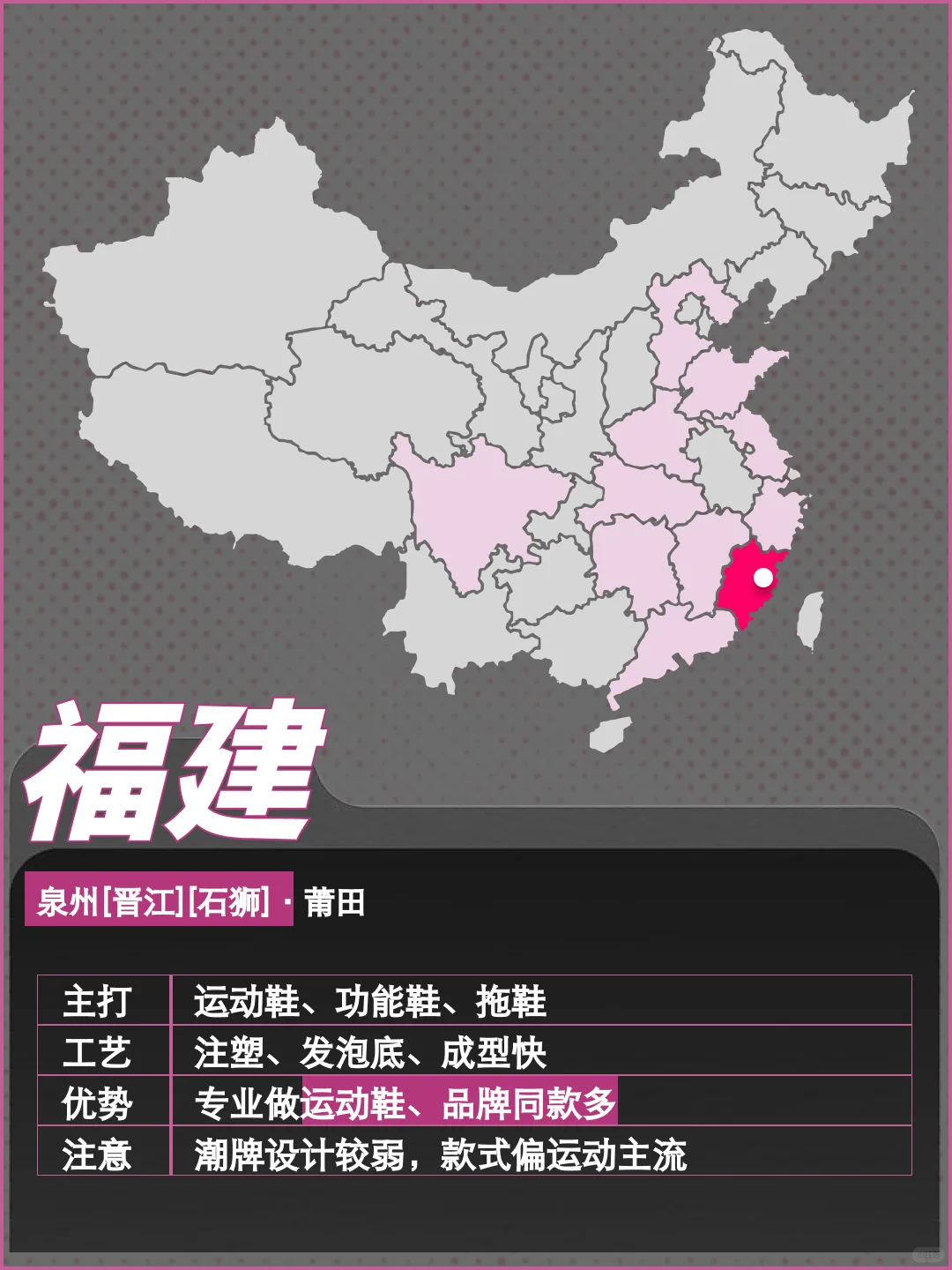 潮鞋怎么找工厂？13张图告诉你全国鞋业分布