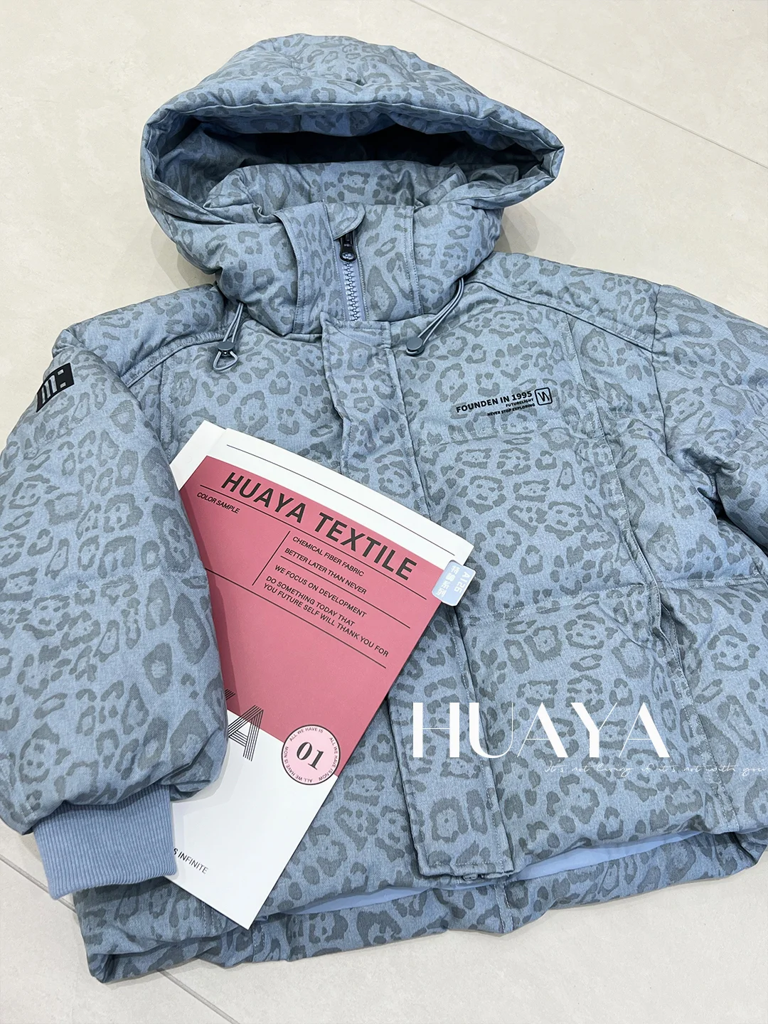 2025新品｜豹纹面料系列?高级感羽绒服面料