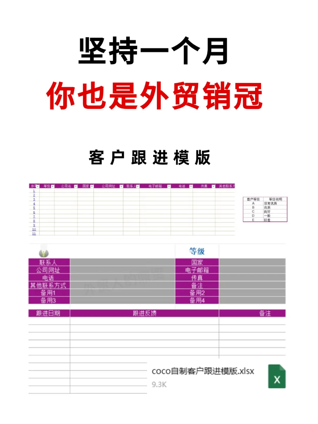 坚持一个月，你也是外贸销冠！