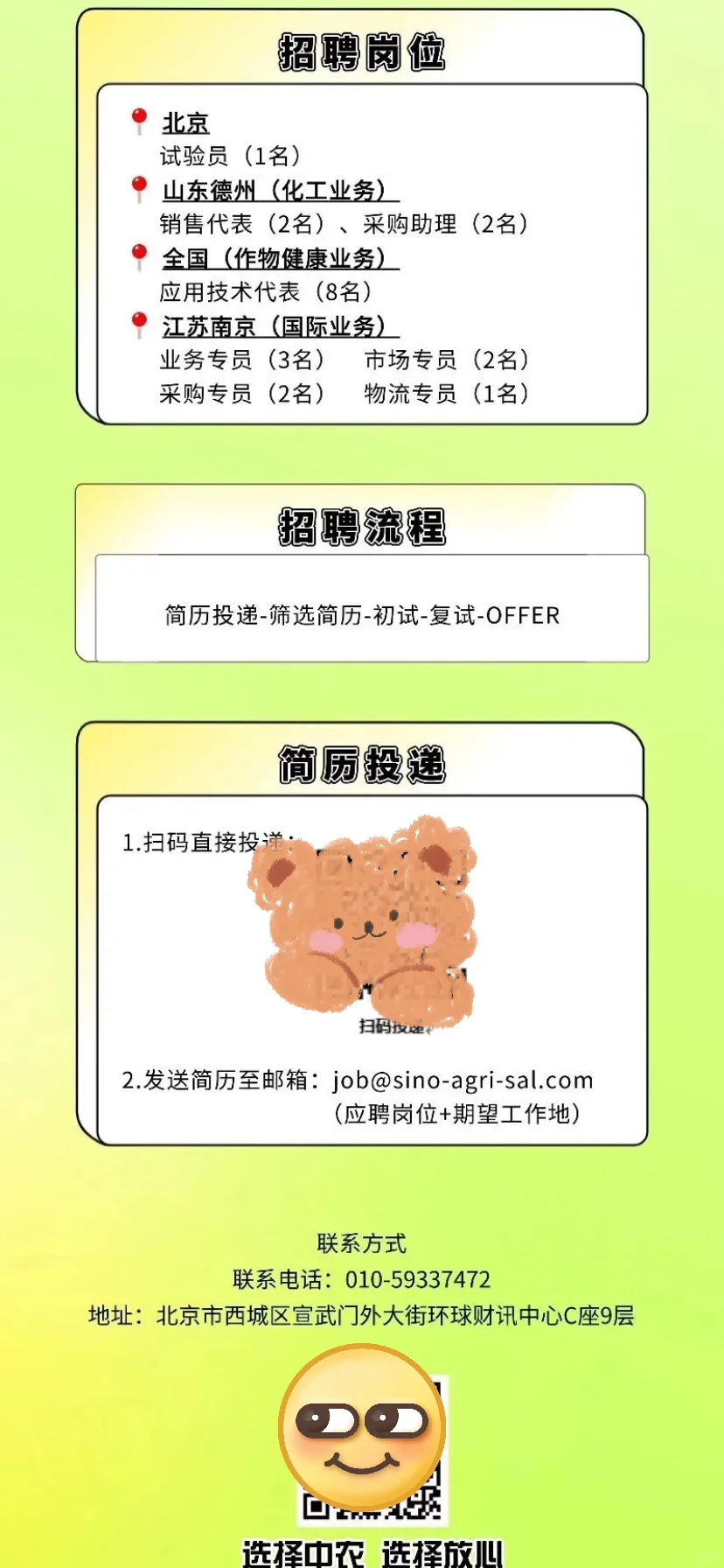 农学就业 | 国企 | 中农立华招聘