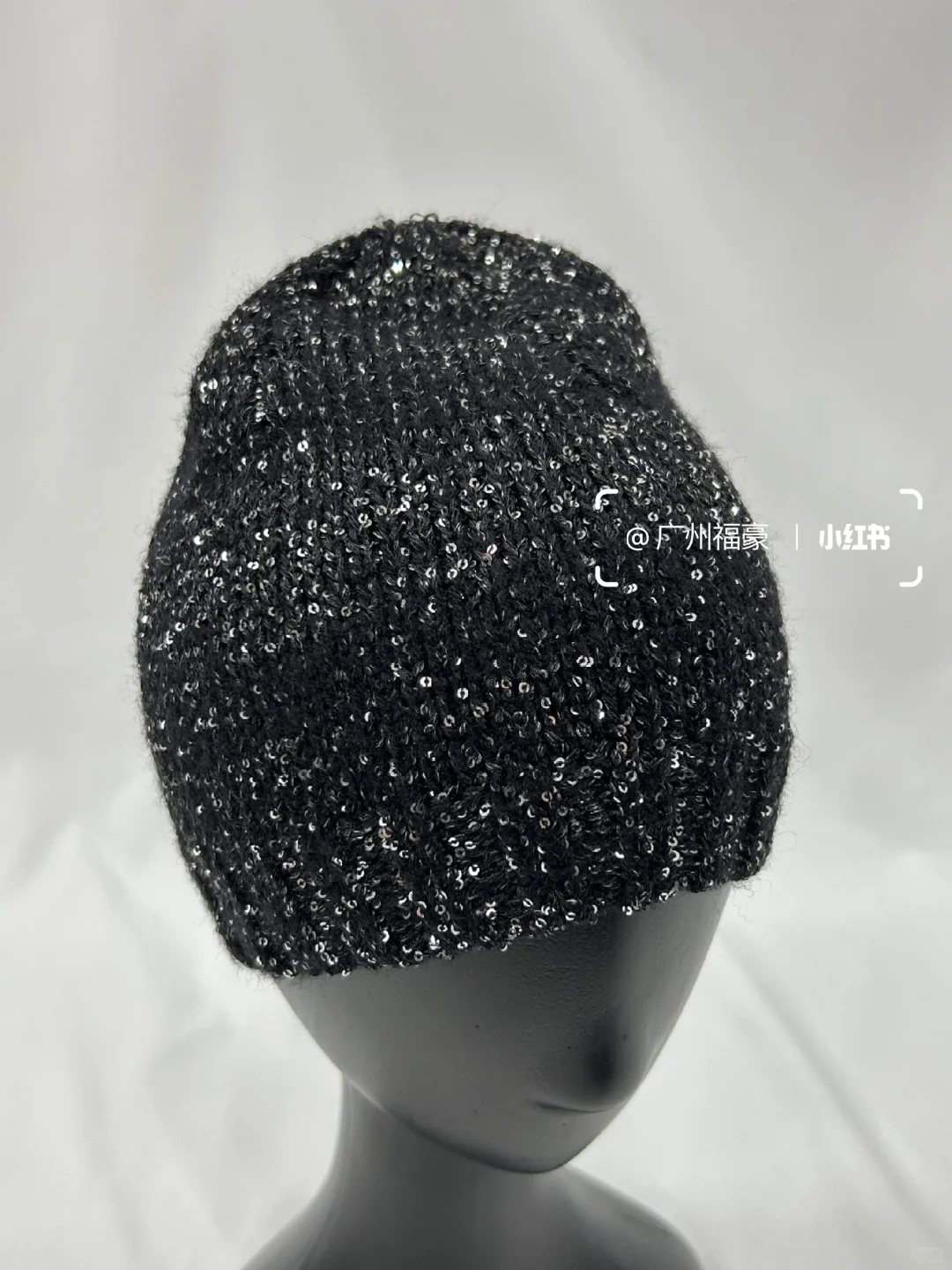 广州帽子工厂?亮片针织帽定制