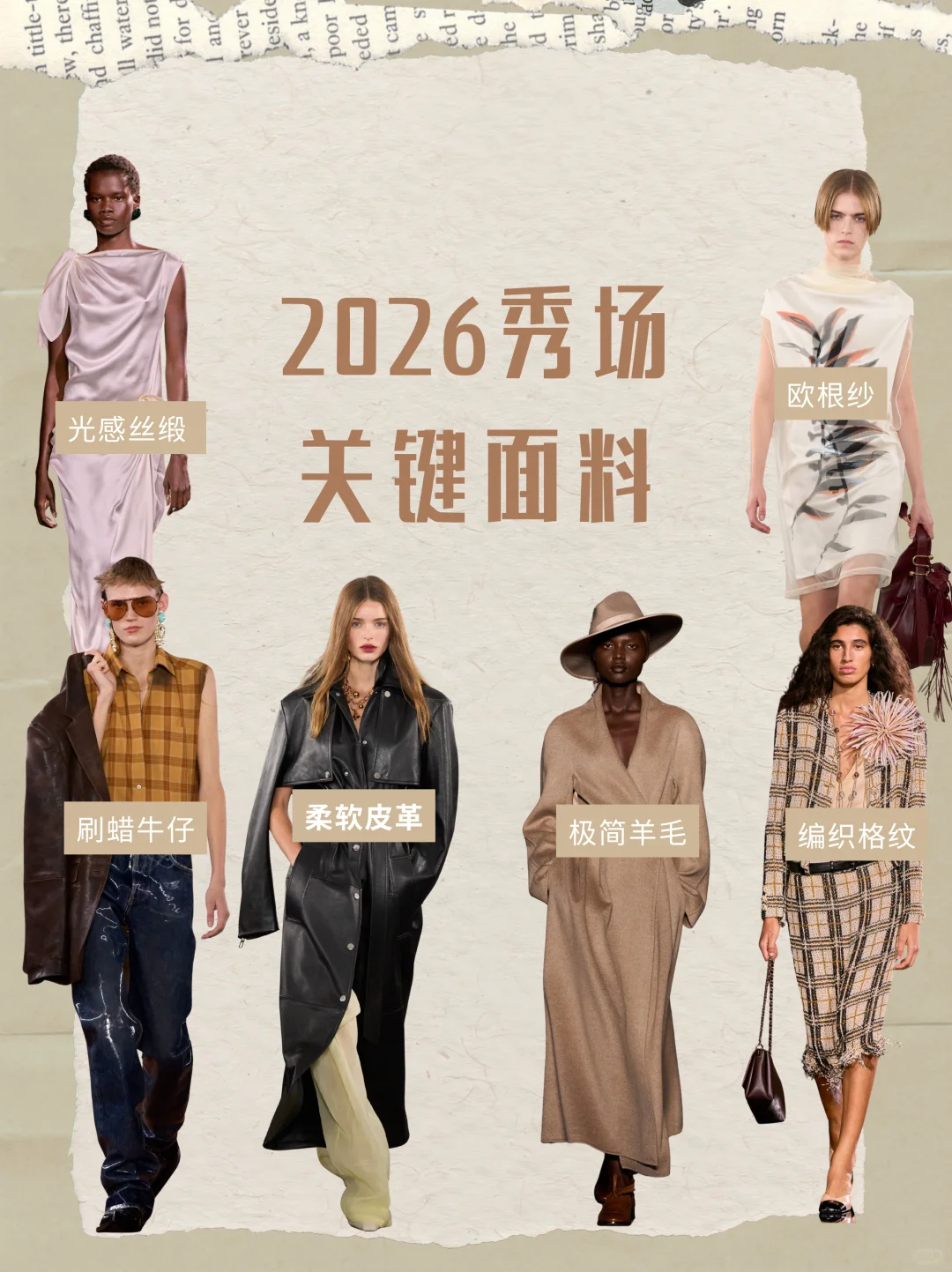 流行趋势｜2026秀场面料好多样