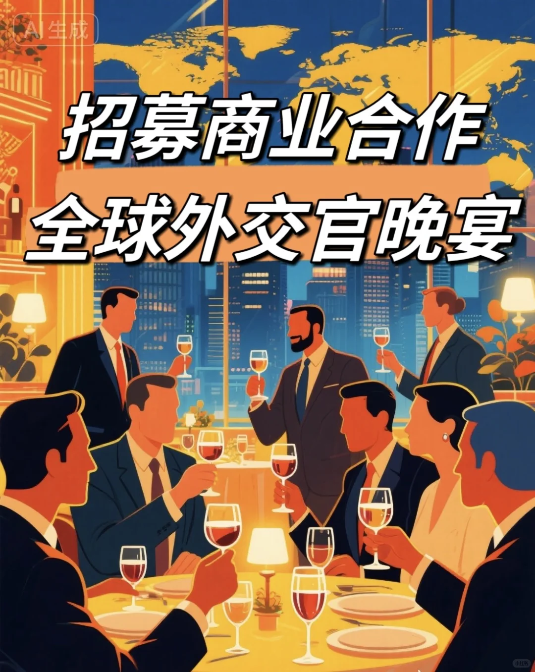 招募商业合作，开启全球外交官晚宴！
