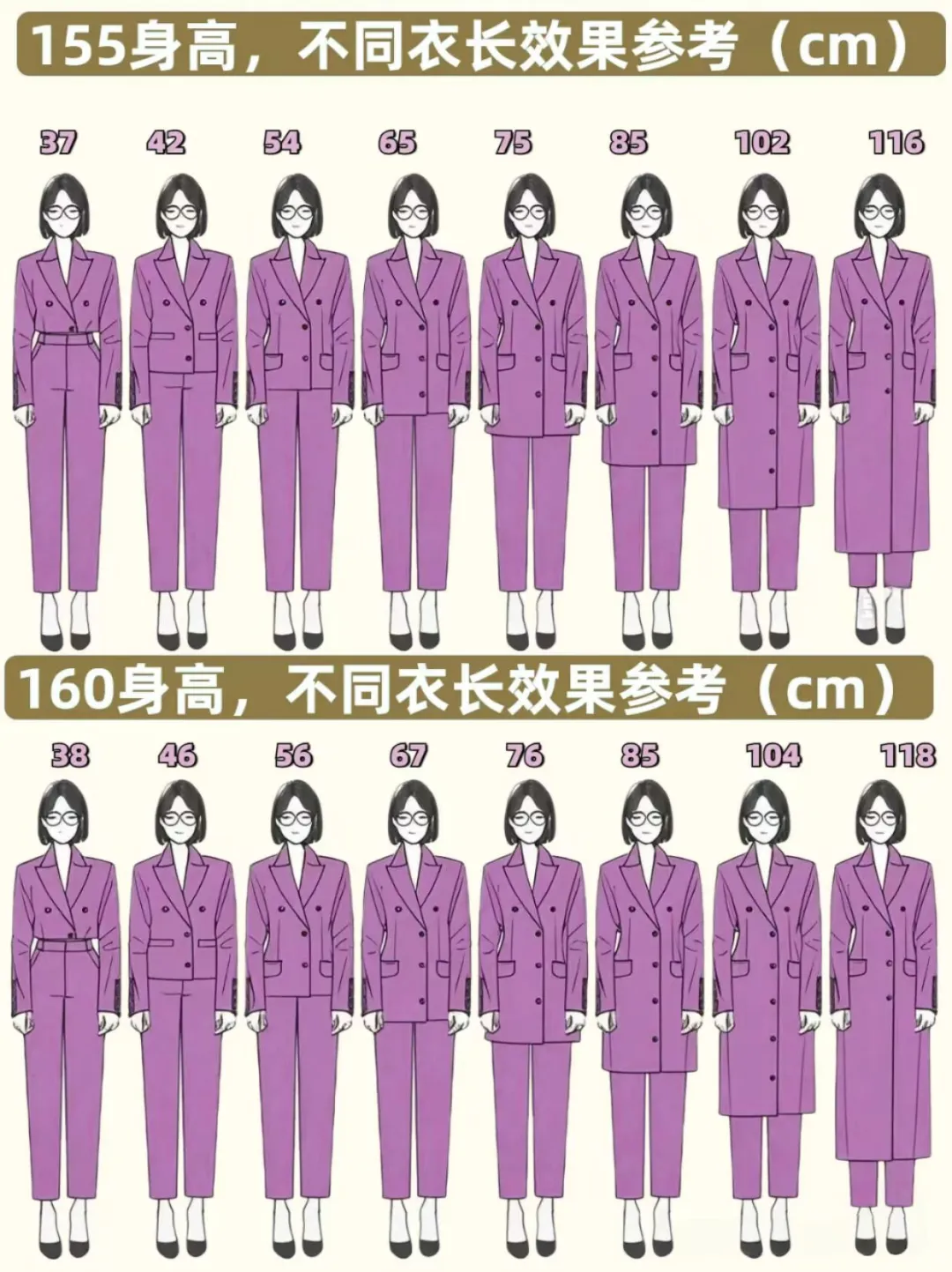 155-170cm女生必看！衣长裙长黄金比例公式✨