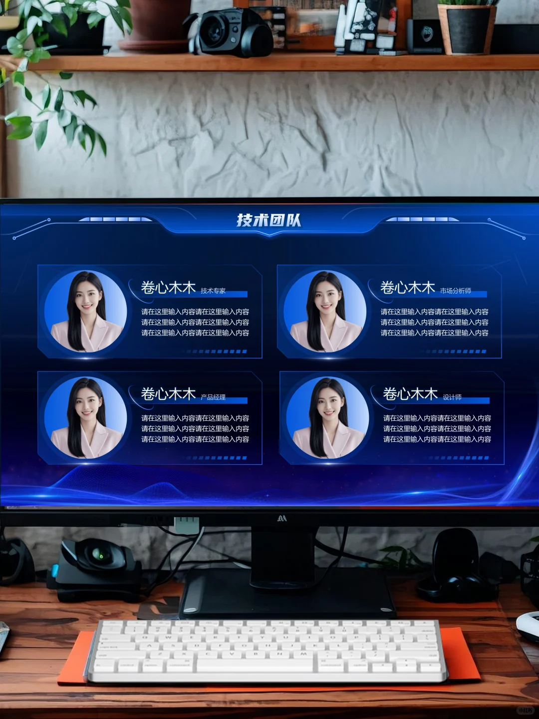 超酷的虚拟现实主题PPT模板✨