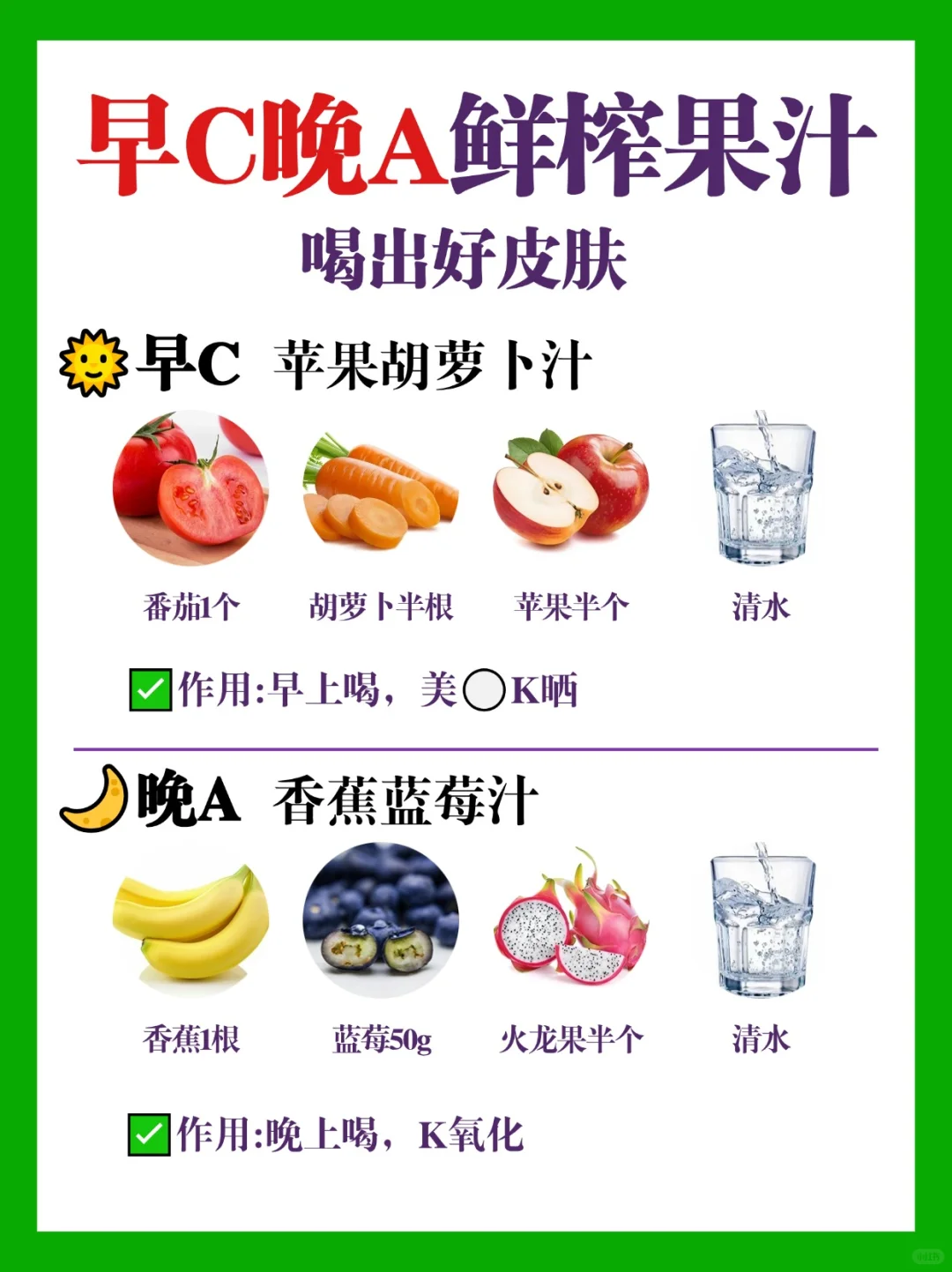 早C晚A果汁搭配合集｜?