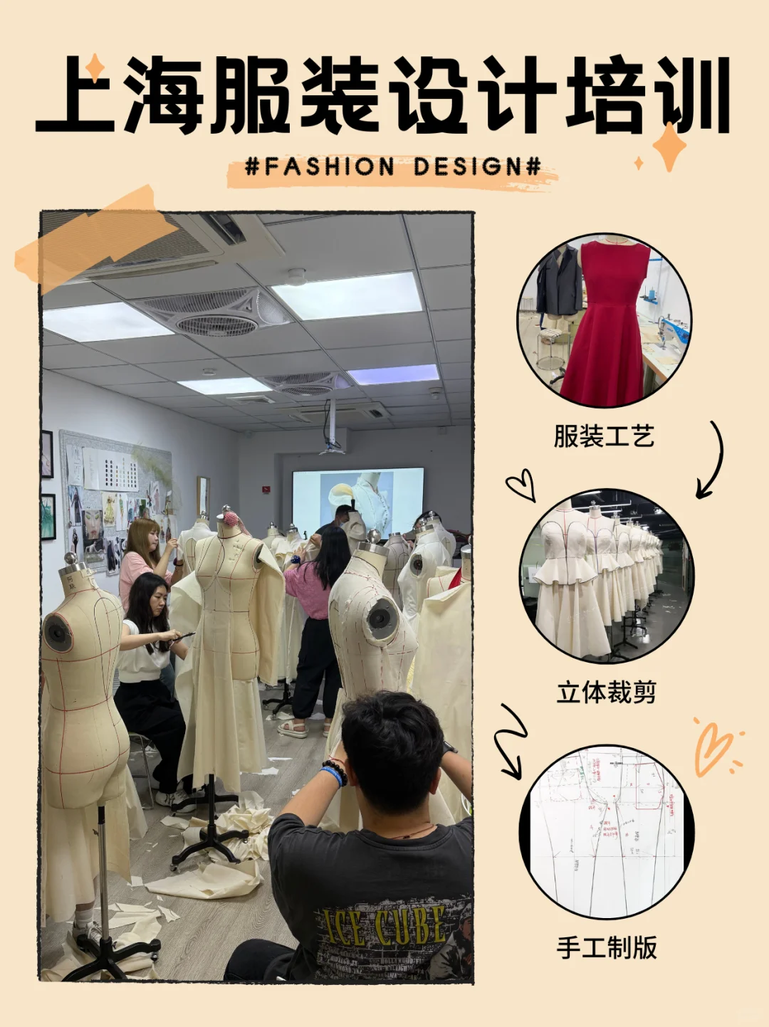 上海服装量体,手工制版,电脑打版,立裁培训