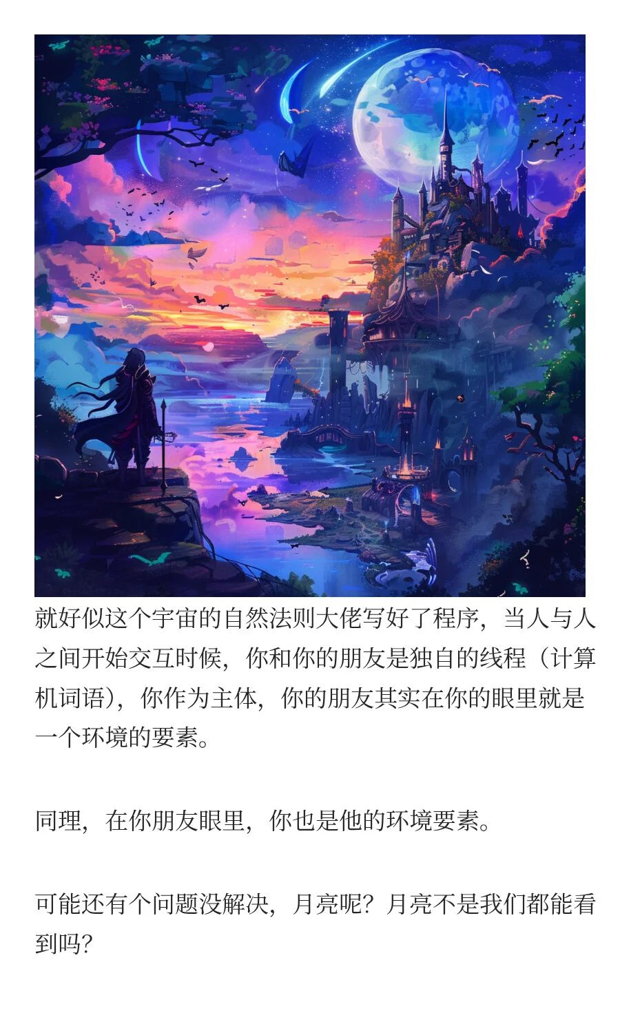 为了说明世界是虚拟的，研究者列出了6个“