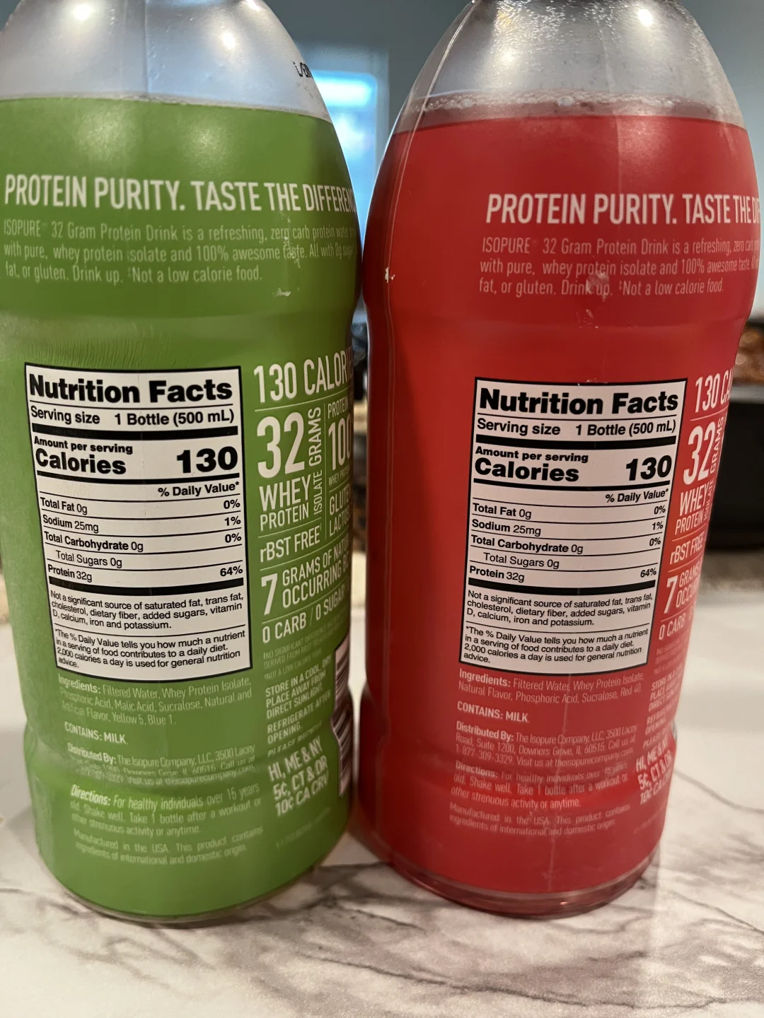 透明的水果味分离乳清蛋白饮料