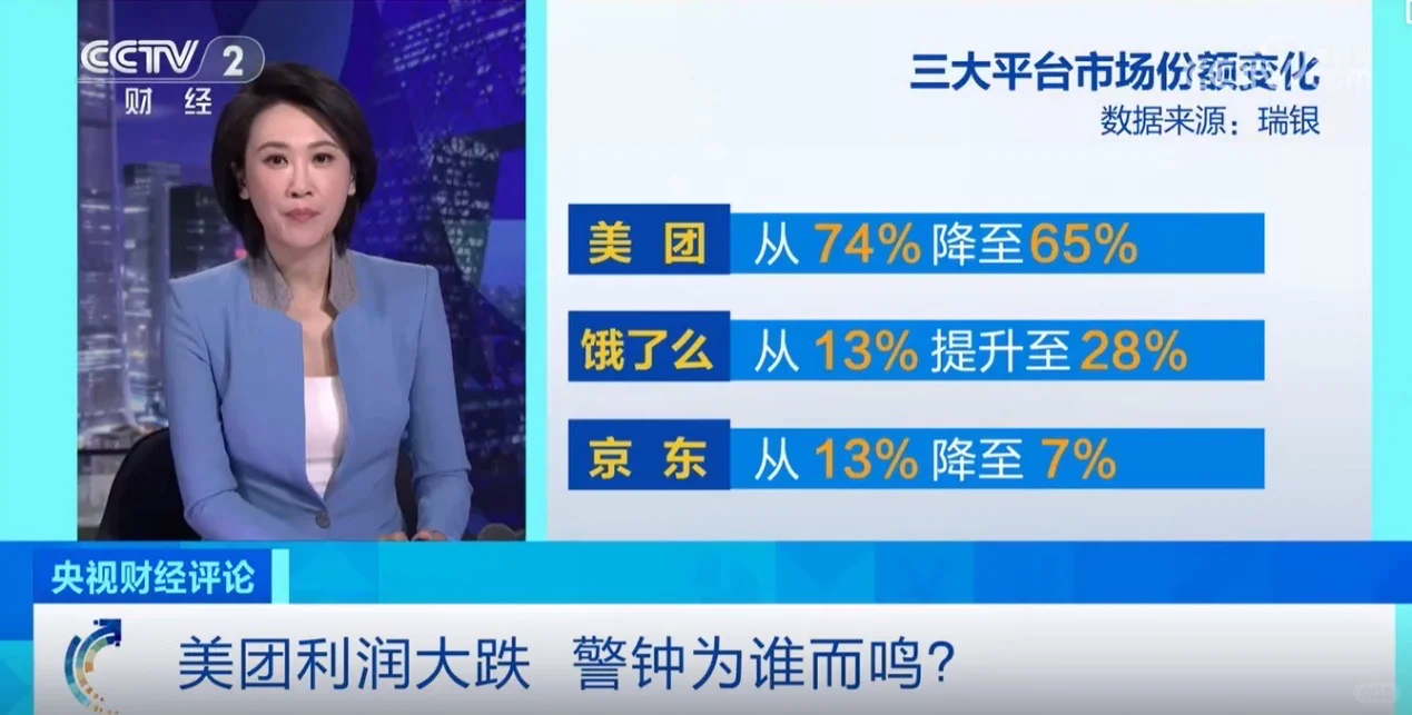 央媒的数据挺打脸的，外卖大战啥时候分胜负？