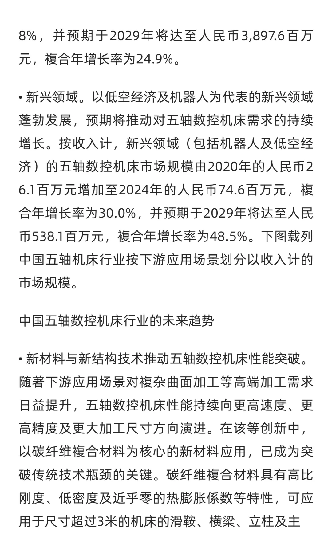 2025年中国五轴数控机床行业的市场规模及未