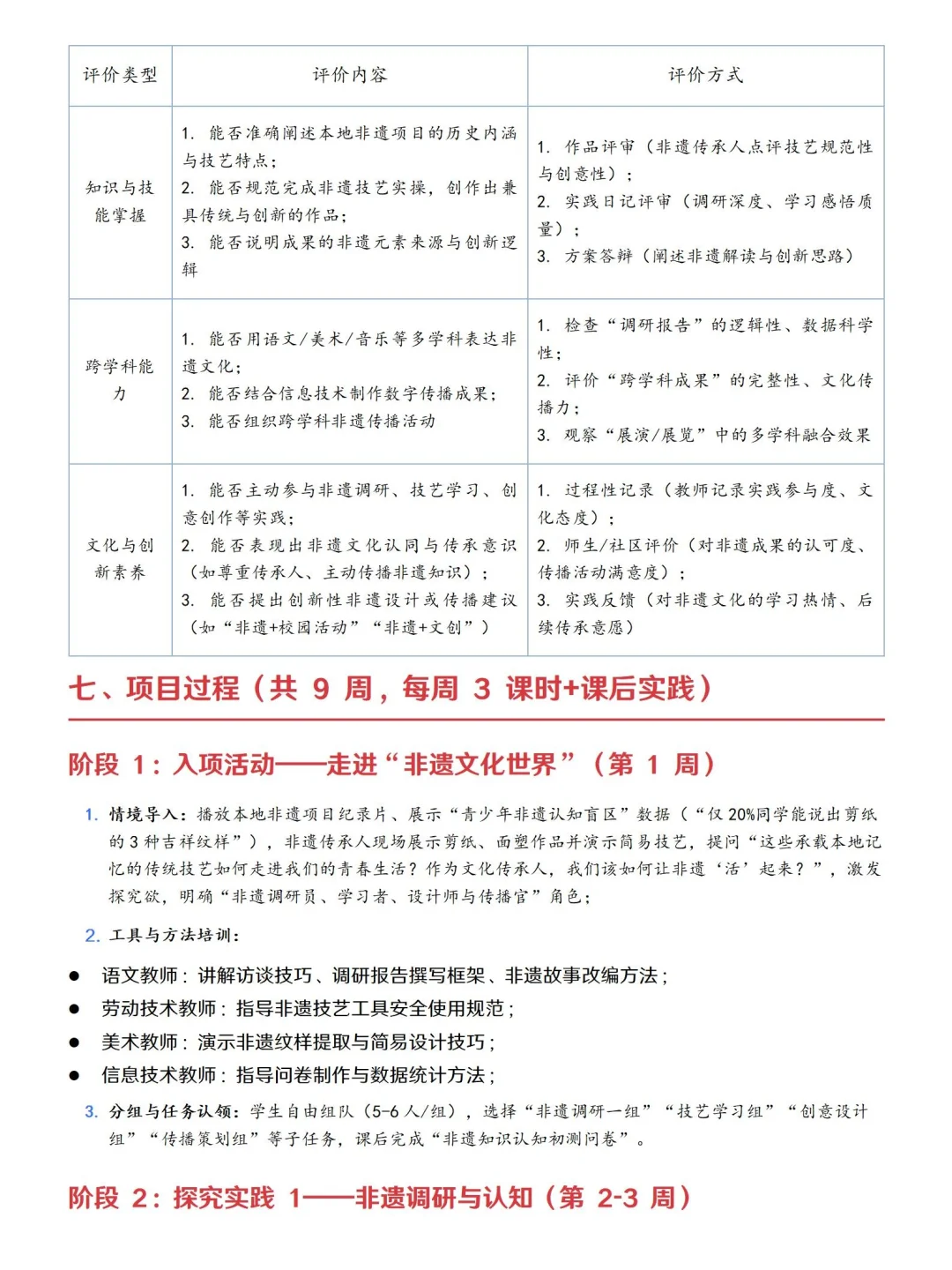跨学科项目式学习案例,校园非遗文化传承与