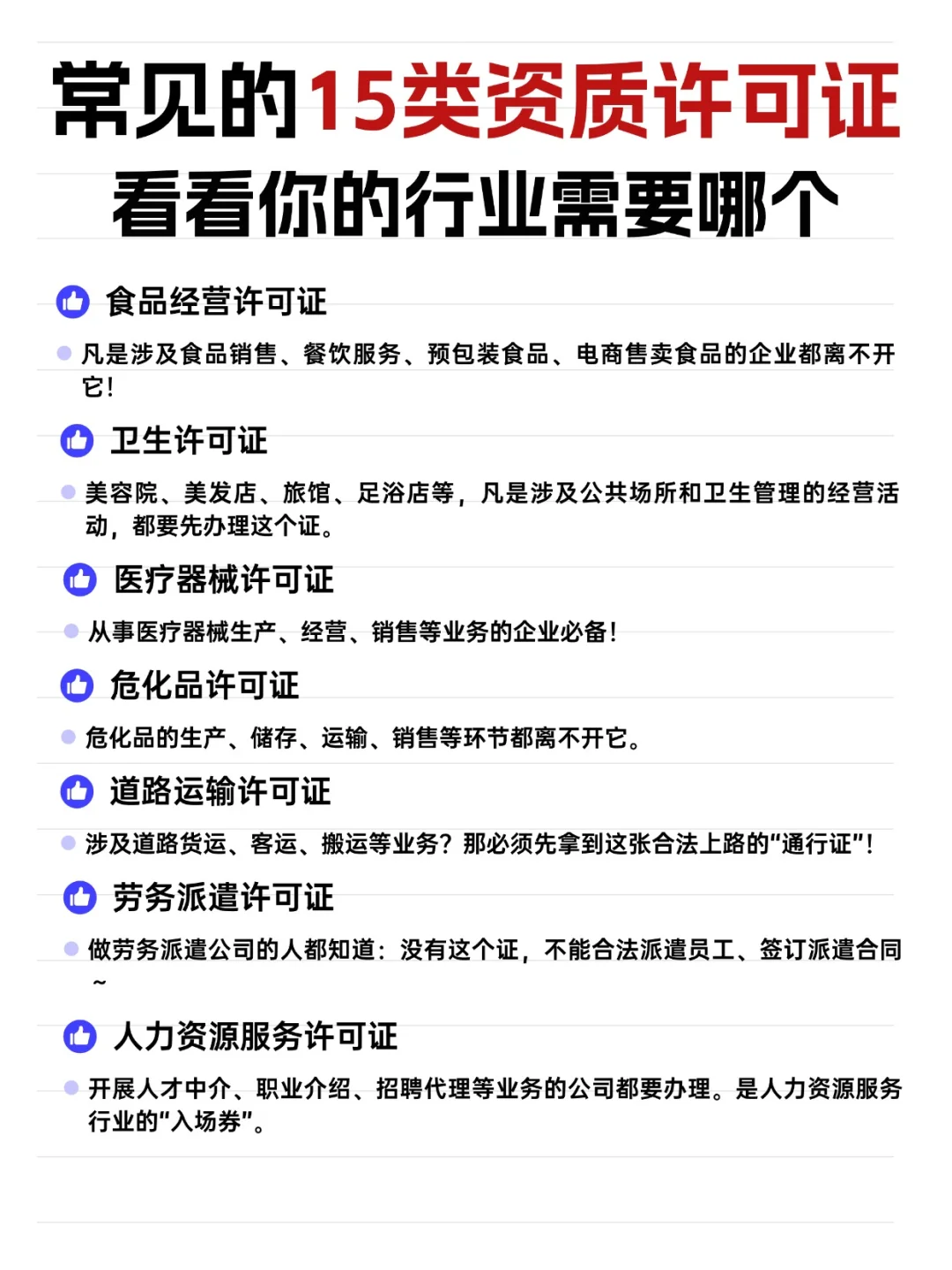 常见15类资质许可证合集|你的行业要办哪种