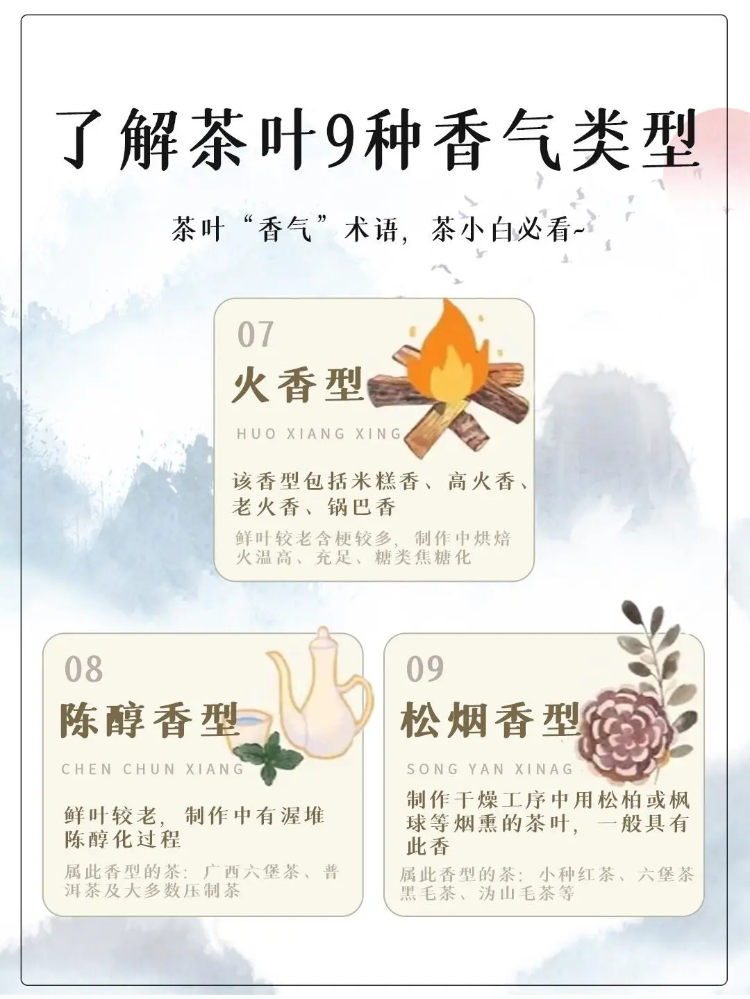 茶叶的9种香气类型 建议收藏