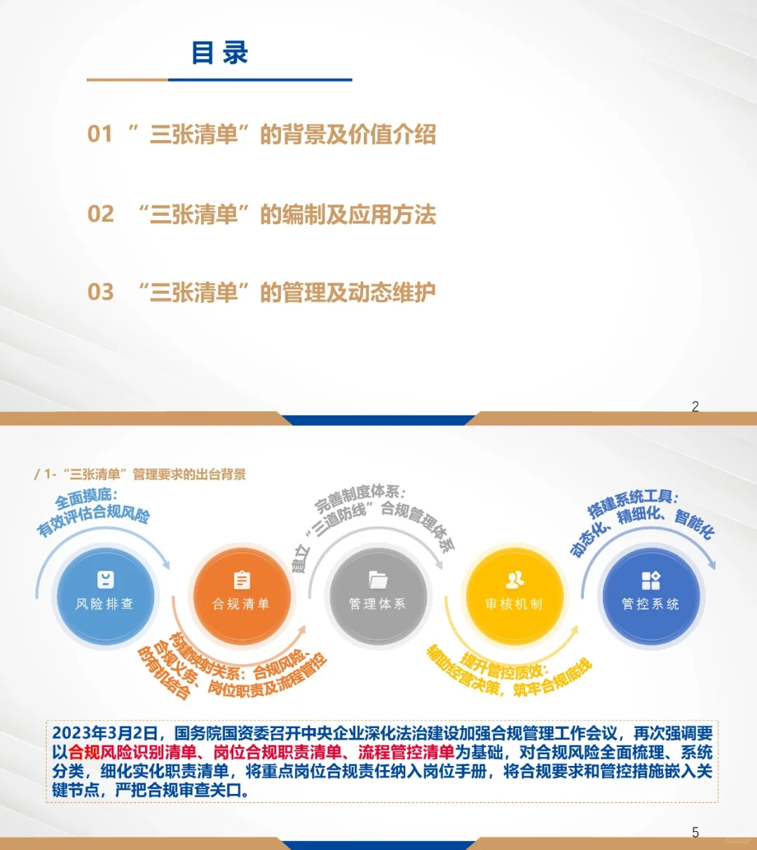 国有企业合规管理“三张清单”编制与运用