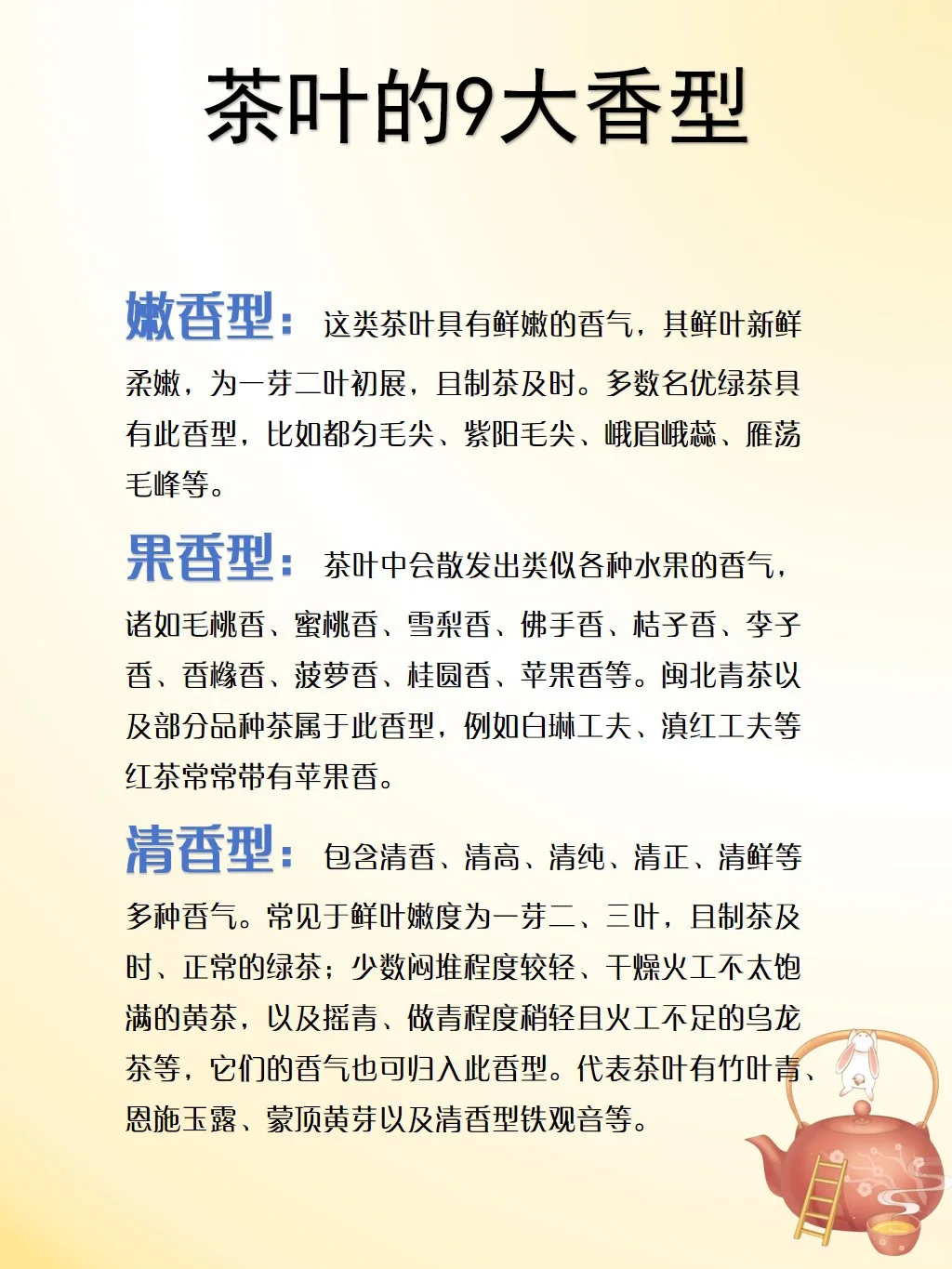 茶叶的9大香型，你知道吗